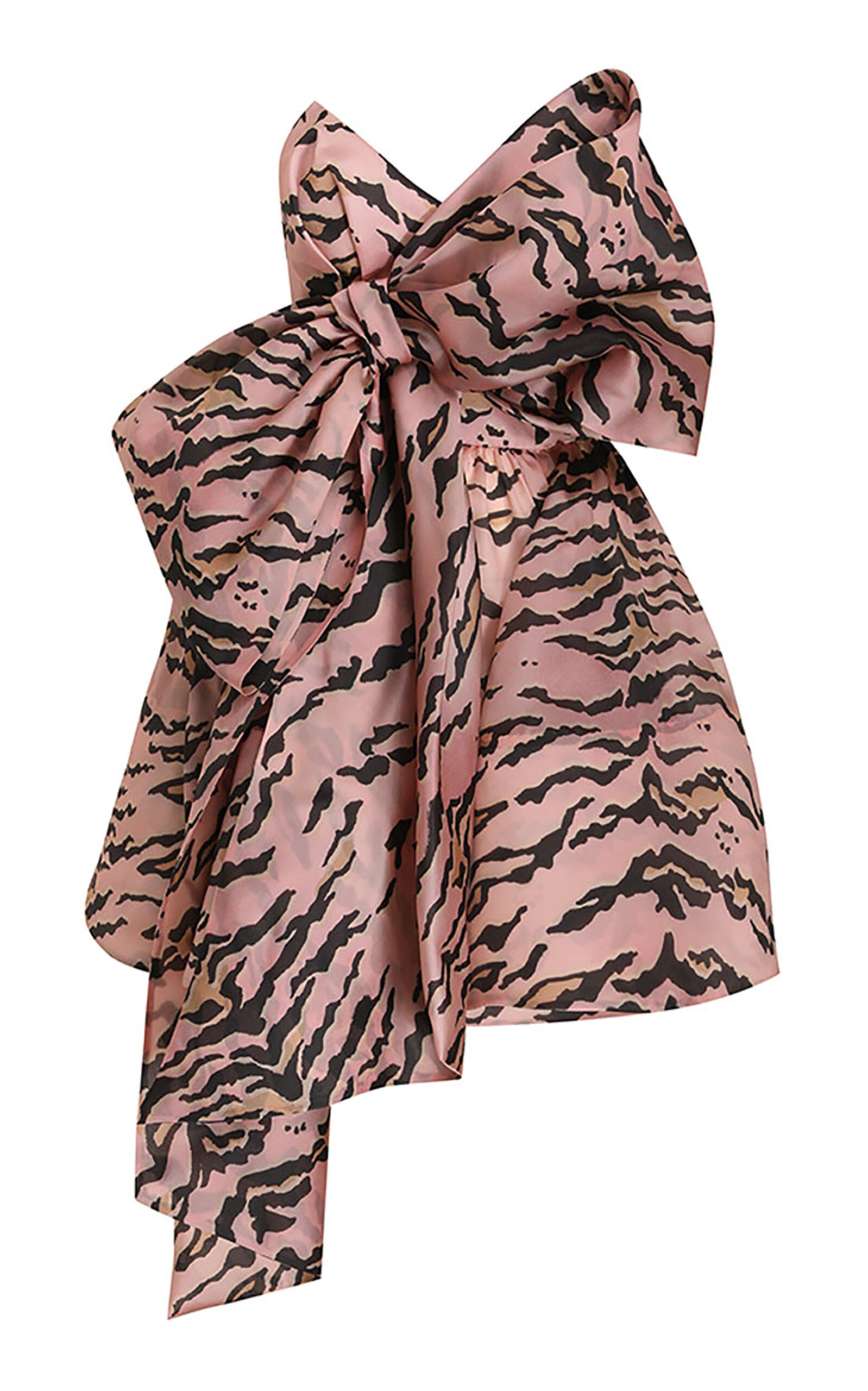Shop Zimmermann Matchmaker Bow Silk Mini Dress In Animal
