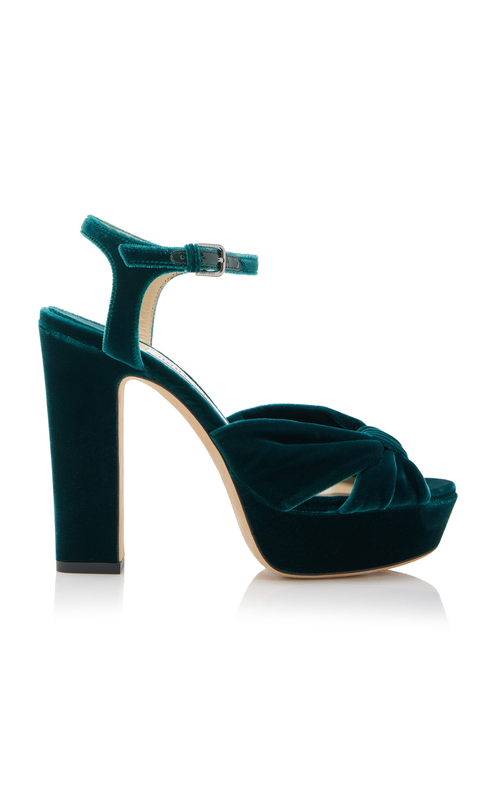 Jimmy Choo Heloise Velvet Platform Sandals - Moda Operandi