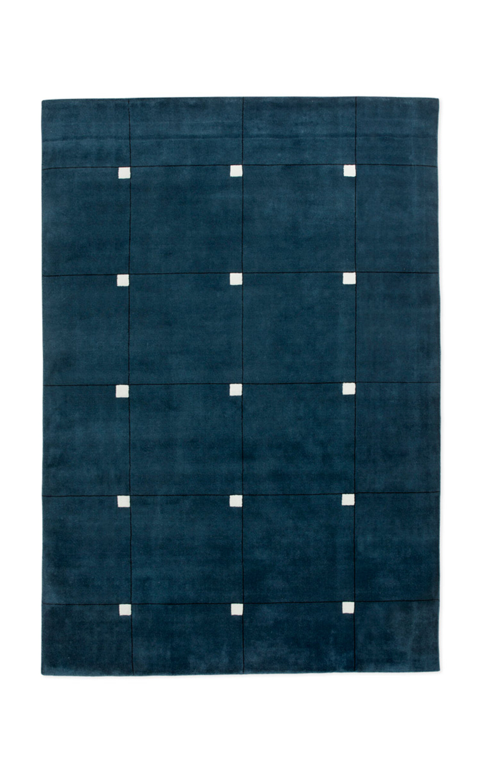 Nordic Knots Modern Area Rug; 5' X 8' In Blue