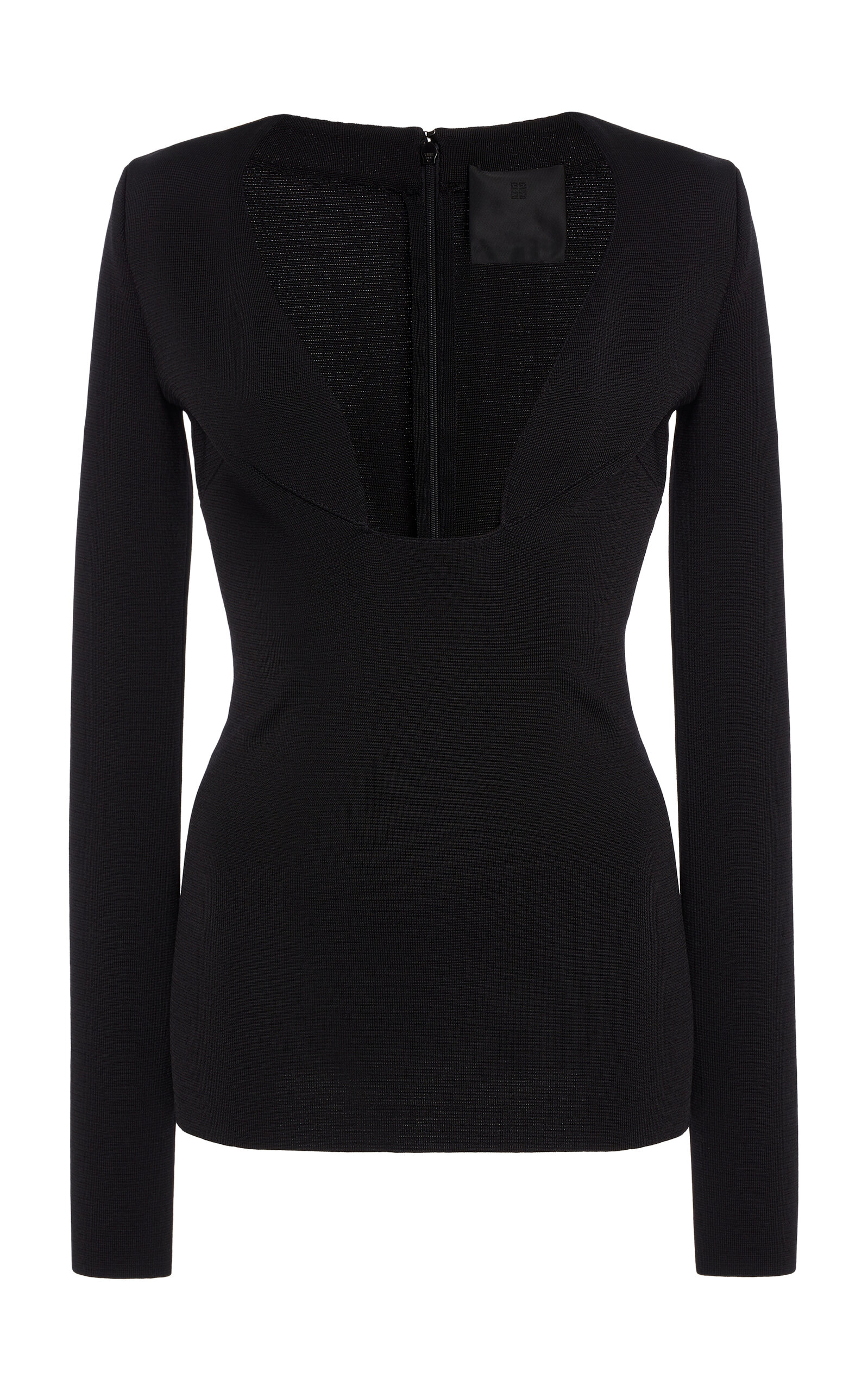 Givenchy Plunged V-Neck Top - Black