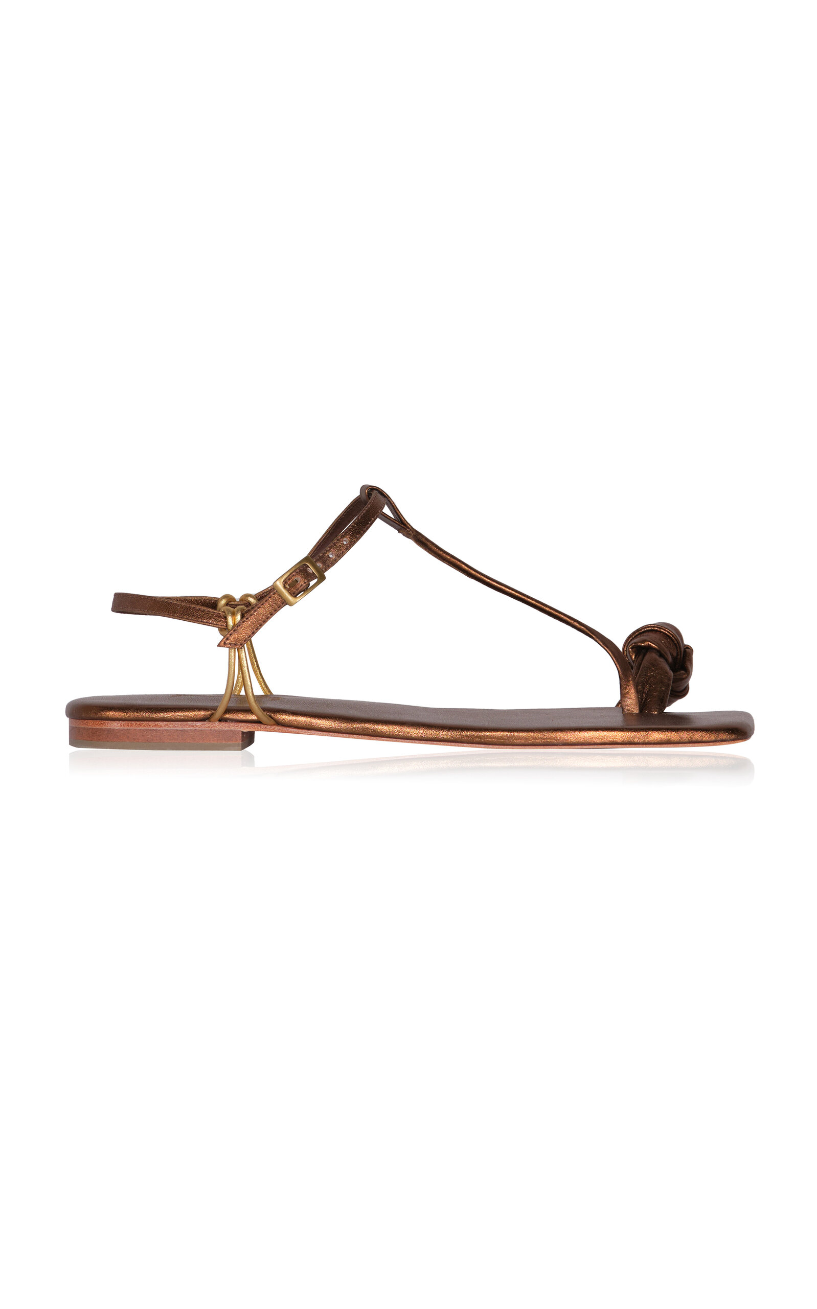 Johanna Ortiz Tone Poem Leather Sandals In Brown