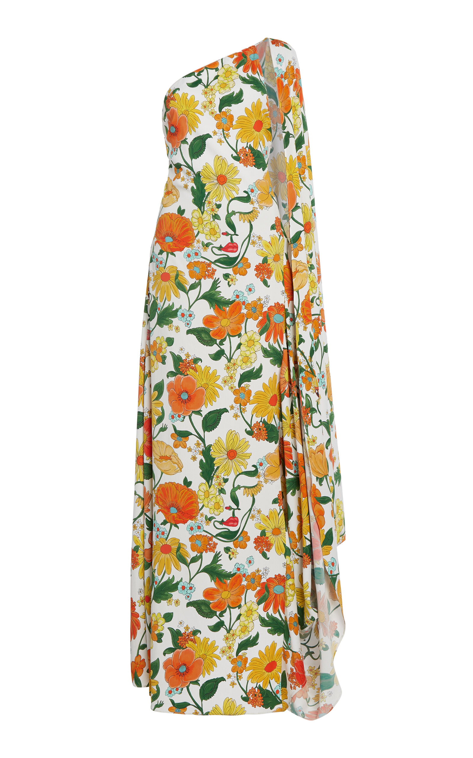 Stella Mccartney Floral-printed Asymmetric Maxi Dress In Print