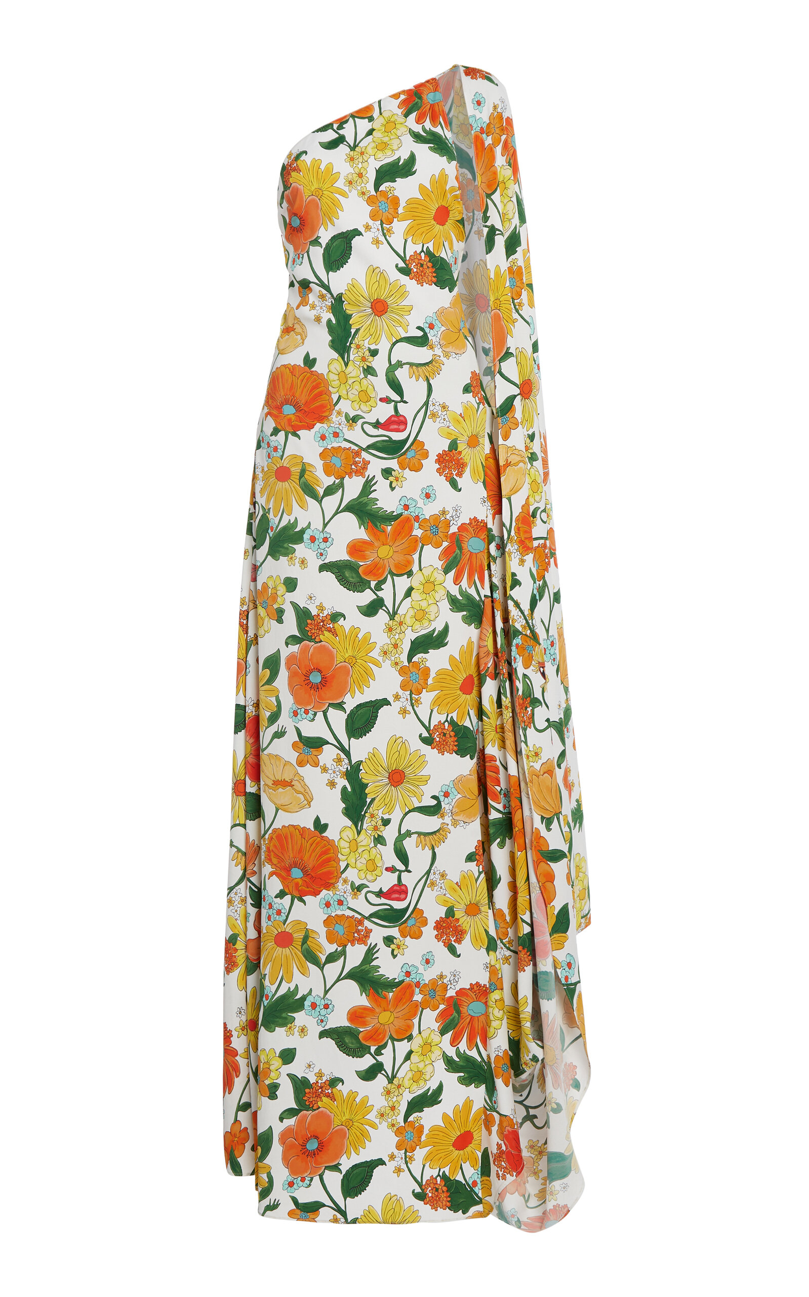 Shop Stella Mccartney Floral-printed Asymmetric Maxi Dress