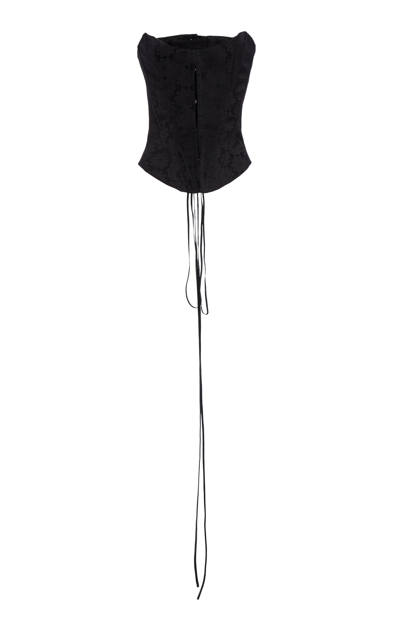 Stella Mccartney Strapless Corset Top In Black