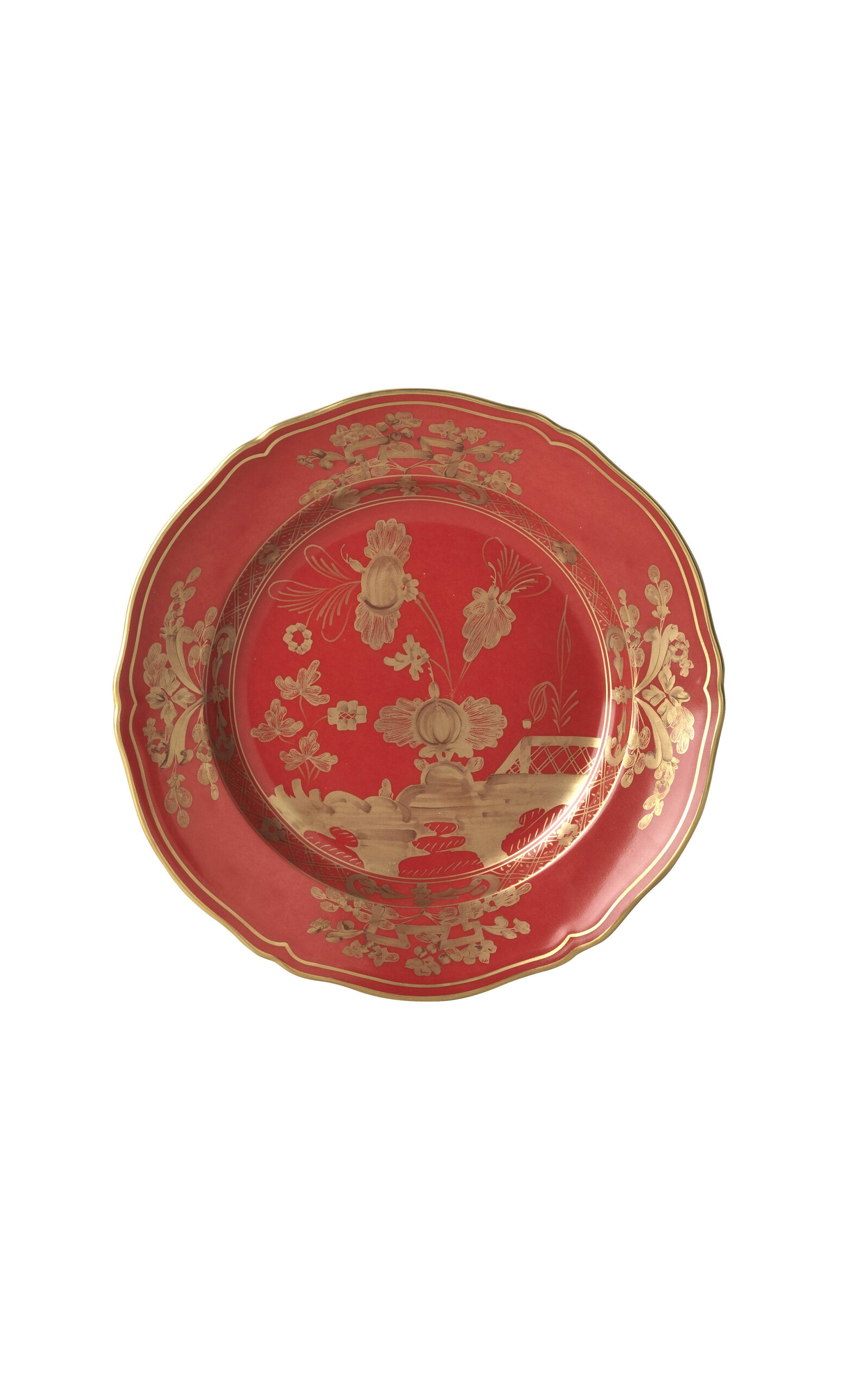 Ginori 1735 Antico Doccia Porcelain Dessert Plate In Red