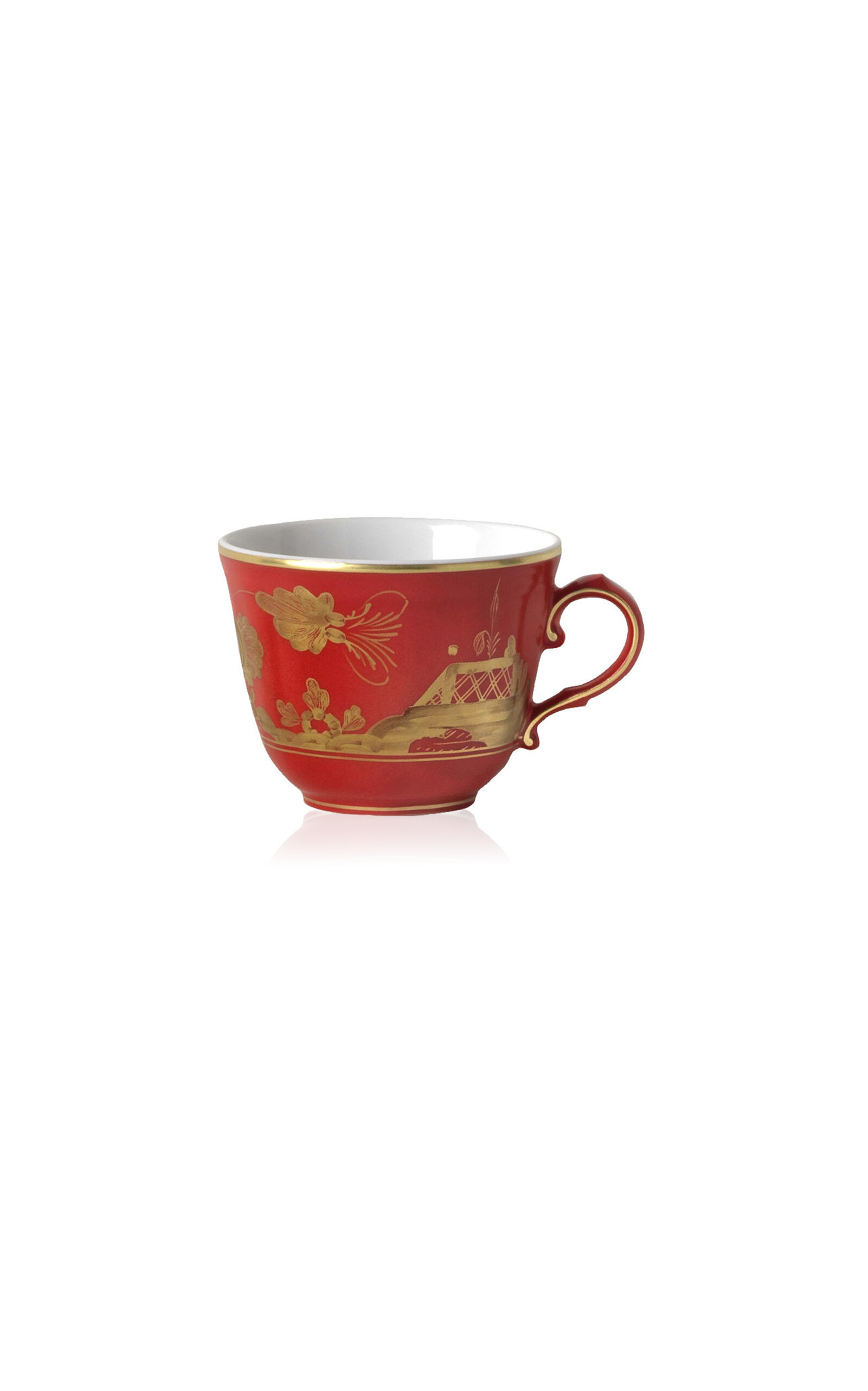 Ginori 1735 Antico Doccia Porcelain Coffee Cup In Red