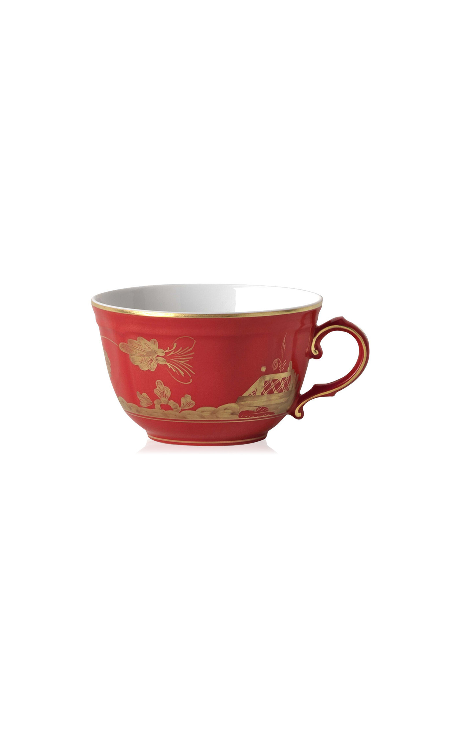 Ginori 1735 Antico Doccia Porcelain Tea Cup In Red