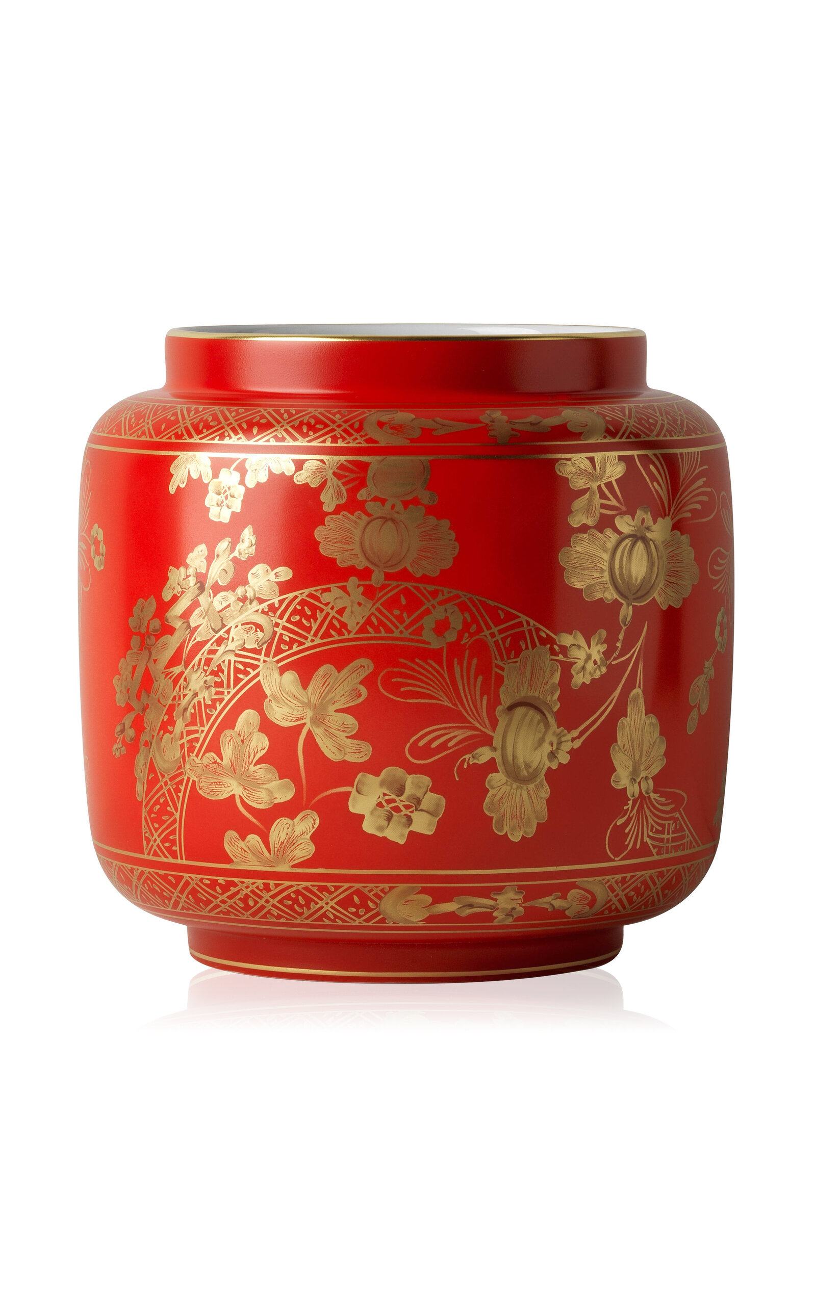 Ginori 1735 Oriente Italiano Rubrum Stackable Vase In Red