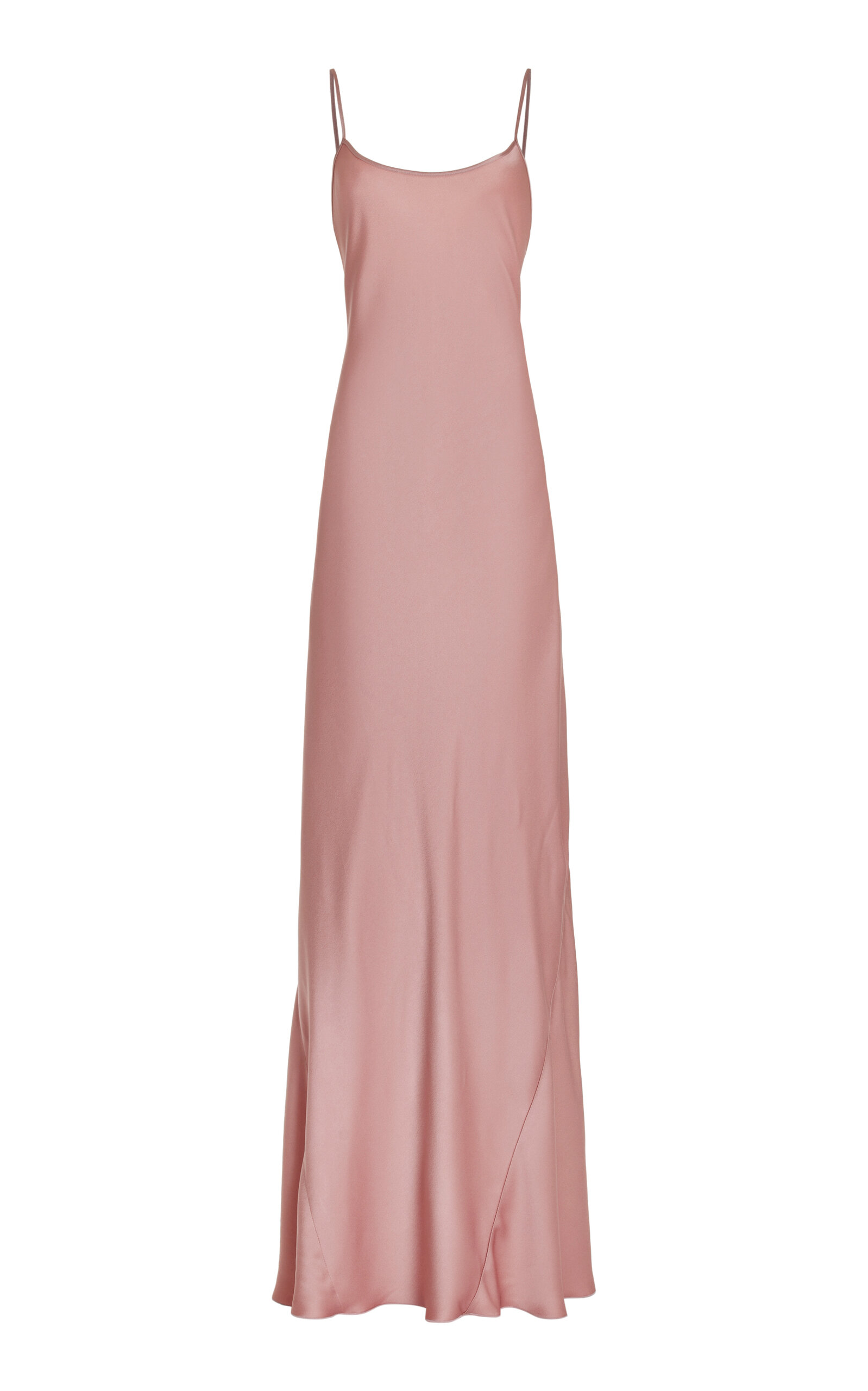 Shop Victoria Beckham Satin Maxi Cami Dress In Pink