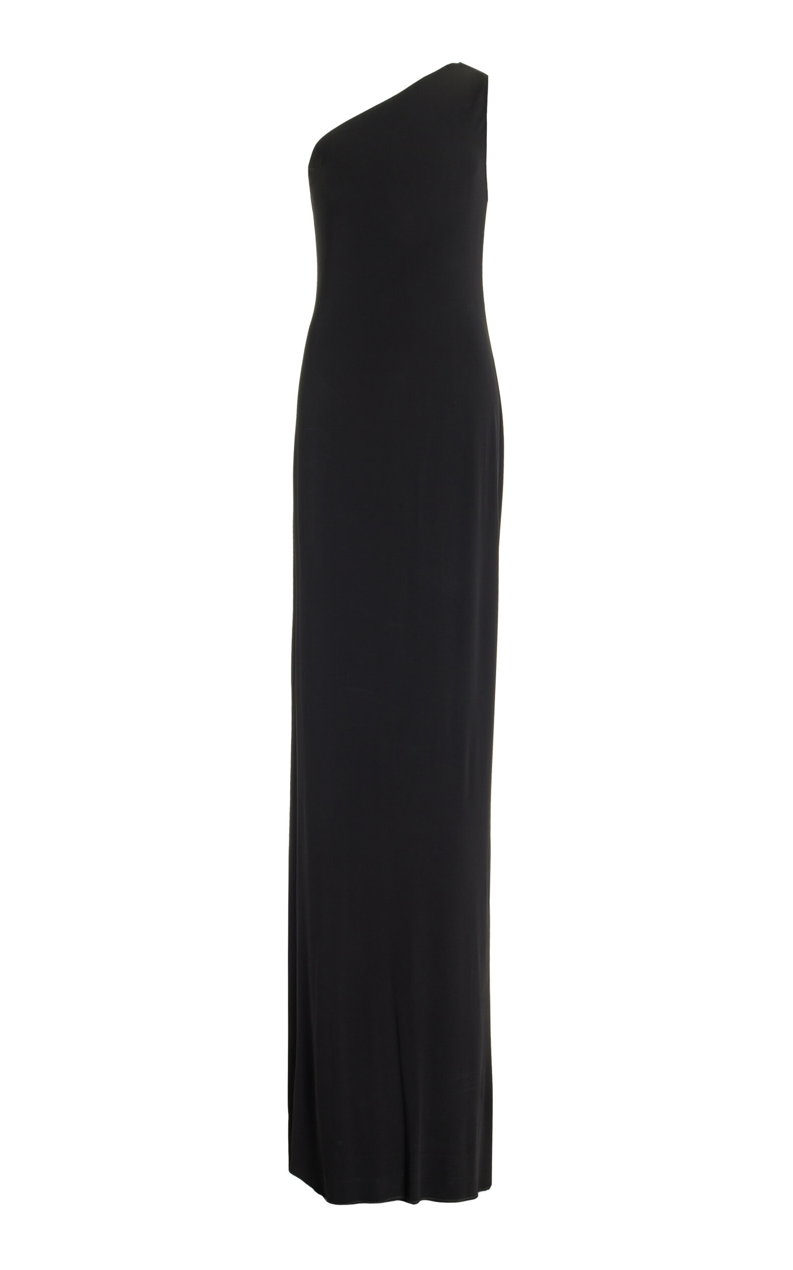 Shop Nili Lotan Raquel Asymmetric Maxi Dress In Black