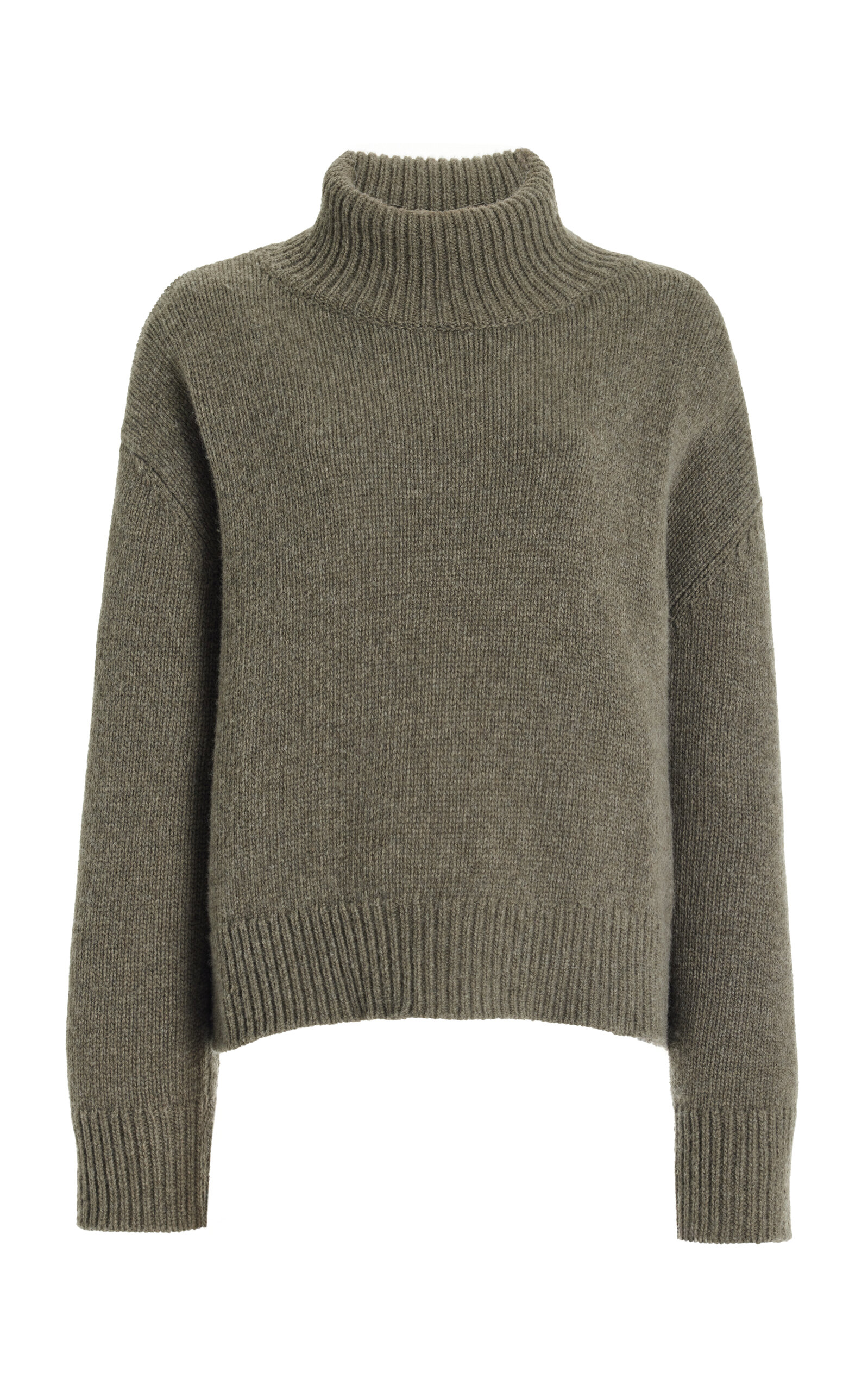 Shop Nili Lotan Omaira Wool Turtleneck Sweater In Green