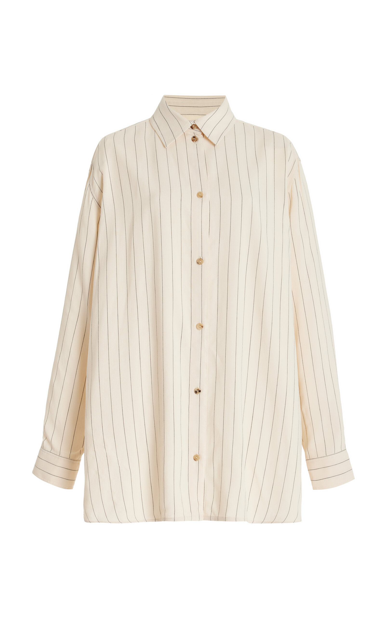 Totême Toteme Striped Cotton Shirt In White