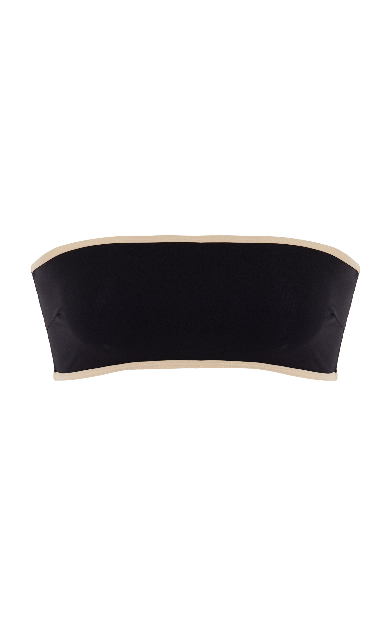 Totême Recycled Bandeau Bikini Top In Black