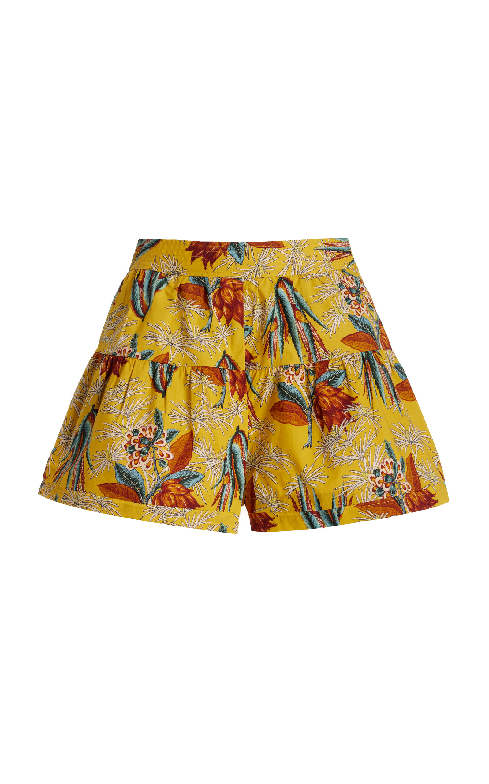 Shop Ulla Johnson Elsie Cotton Mini Shorts In Floral
