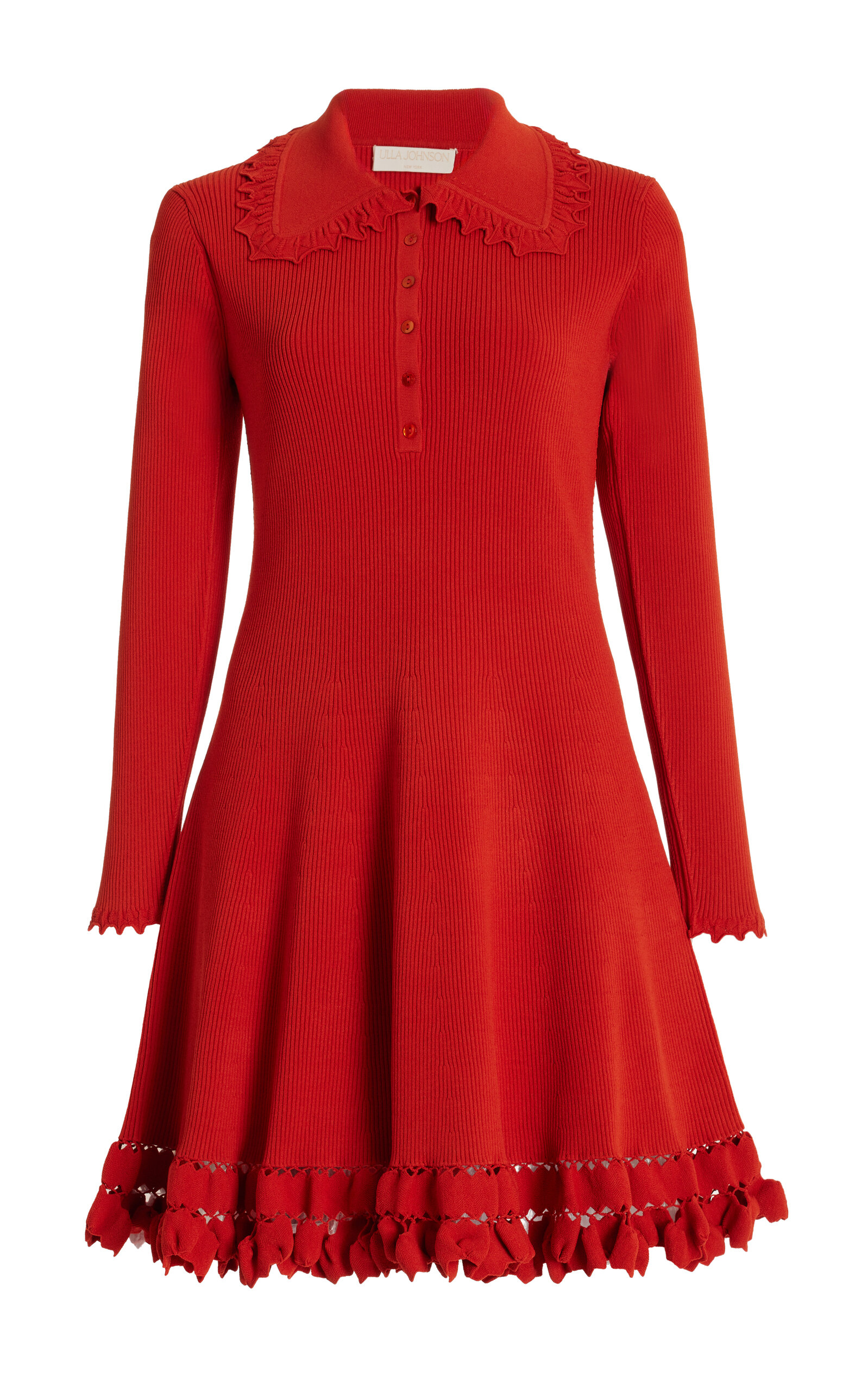 Shop Ulla Johnson Cybil Mini Dress In Red
