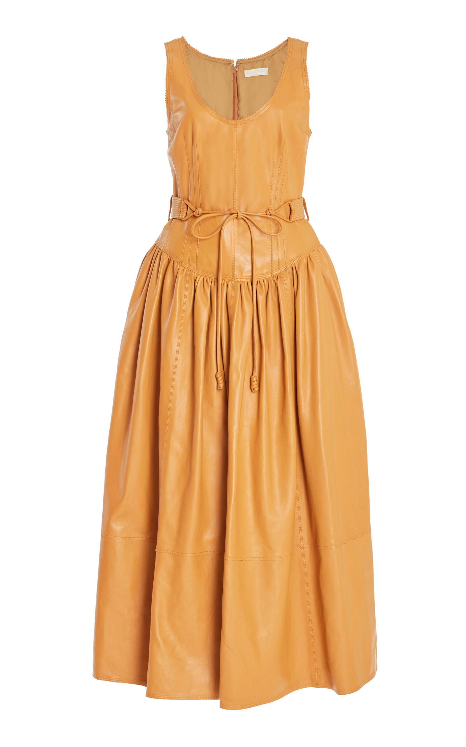 Ulla Johnson Women's Cordelia Leather Midi Dress In Yellow | ModeSens Ulla Johnson Women's Cordelia Leather Midi Dress In Yellow | ModeSens