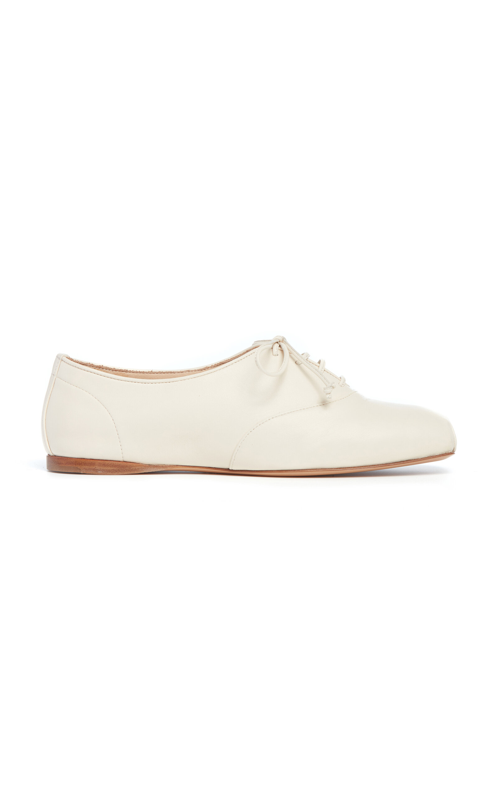 Gabriela Hearst Maya Leather Flats In Off-white