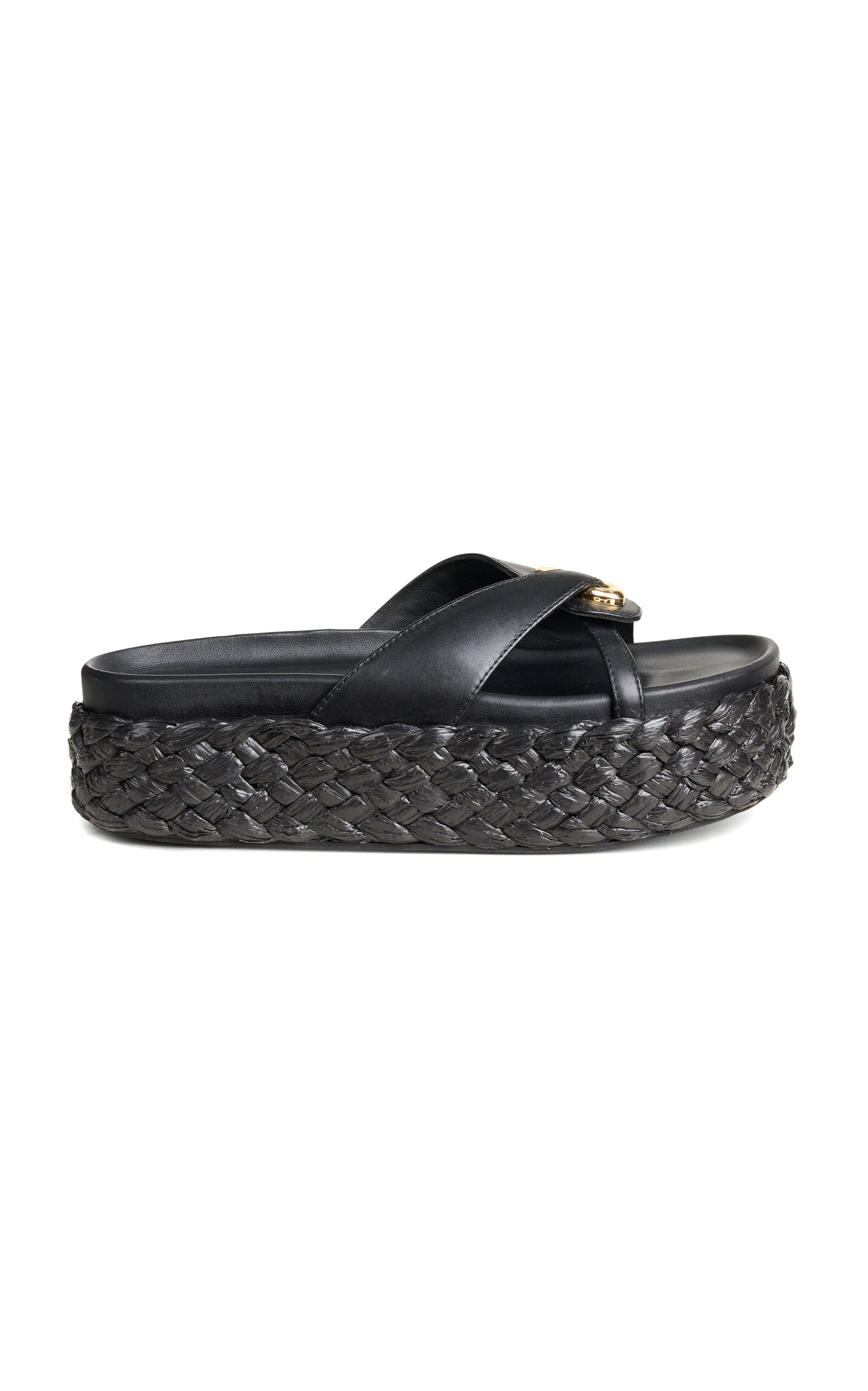 Shop Cult Gaia Blythe Leather Platform Sandals In Black