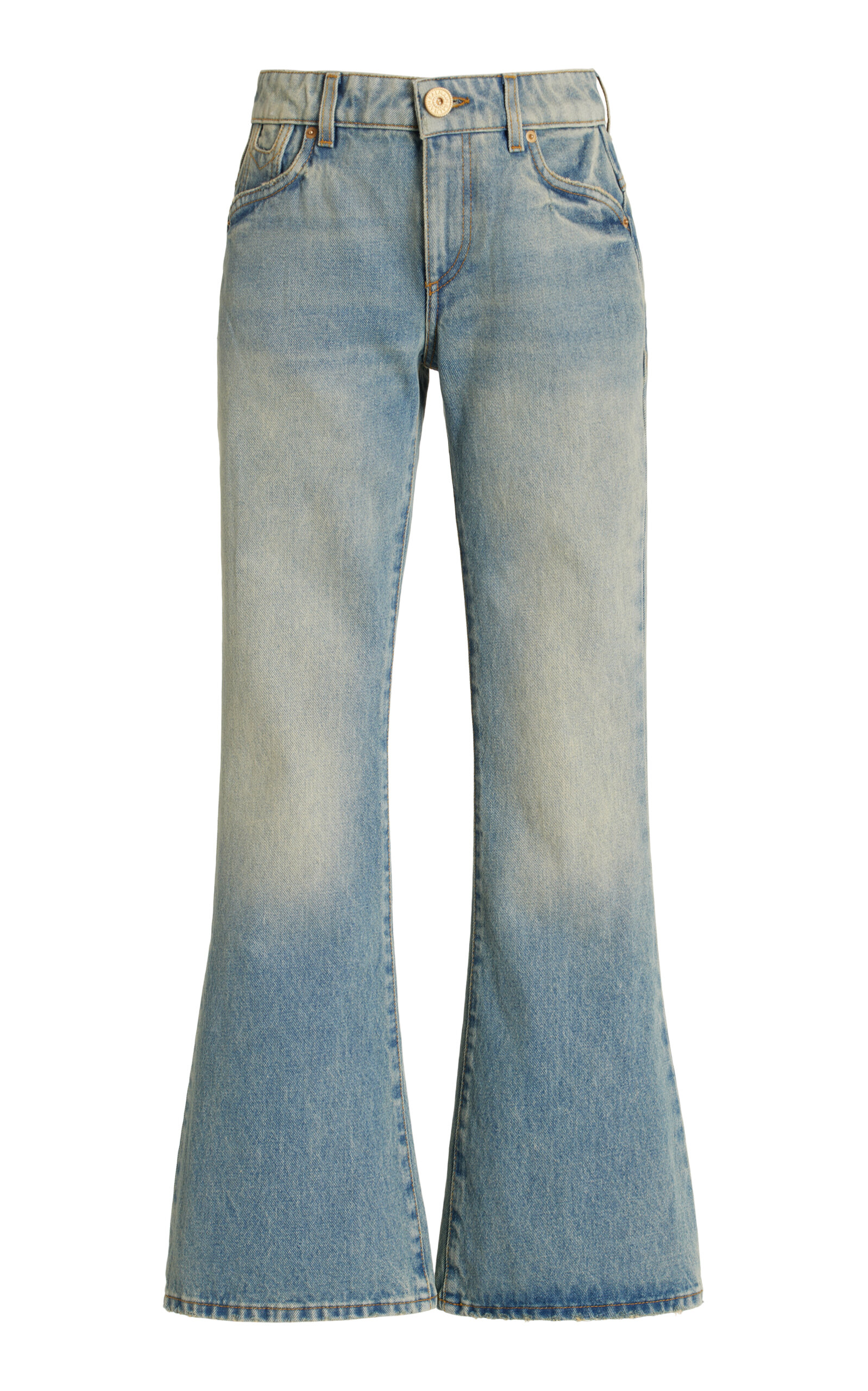 Balmain Western Bootcut Jeans In Blue