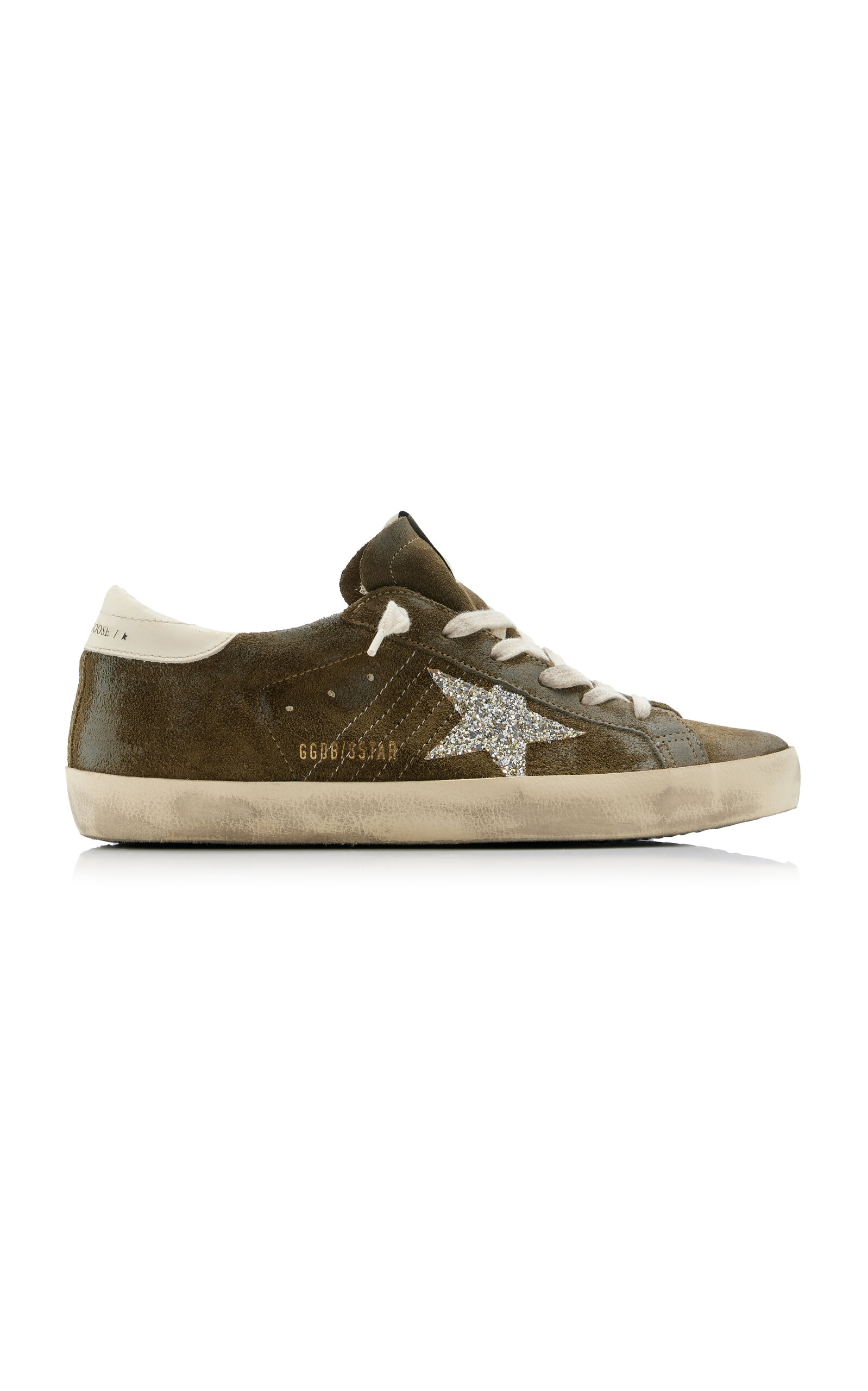 Golden Goose Super-Star Glittered Suede Sneakers