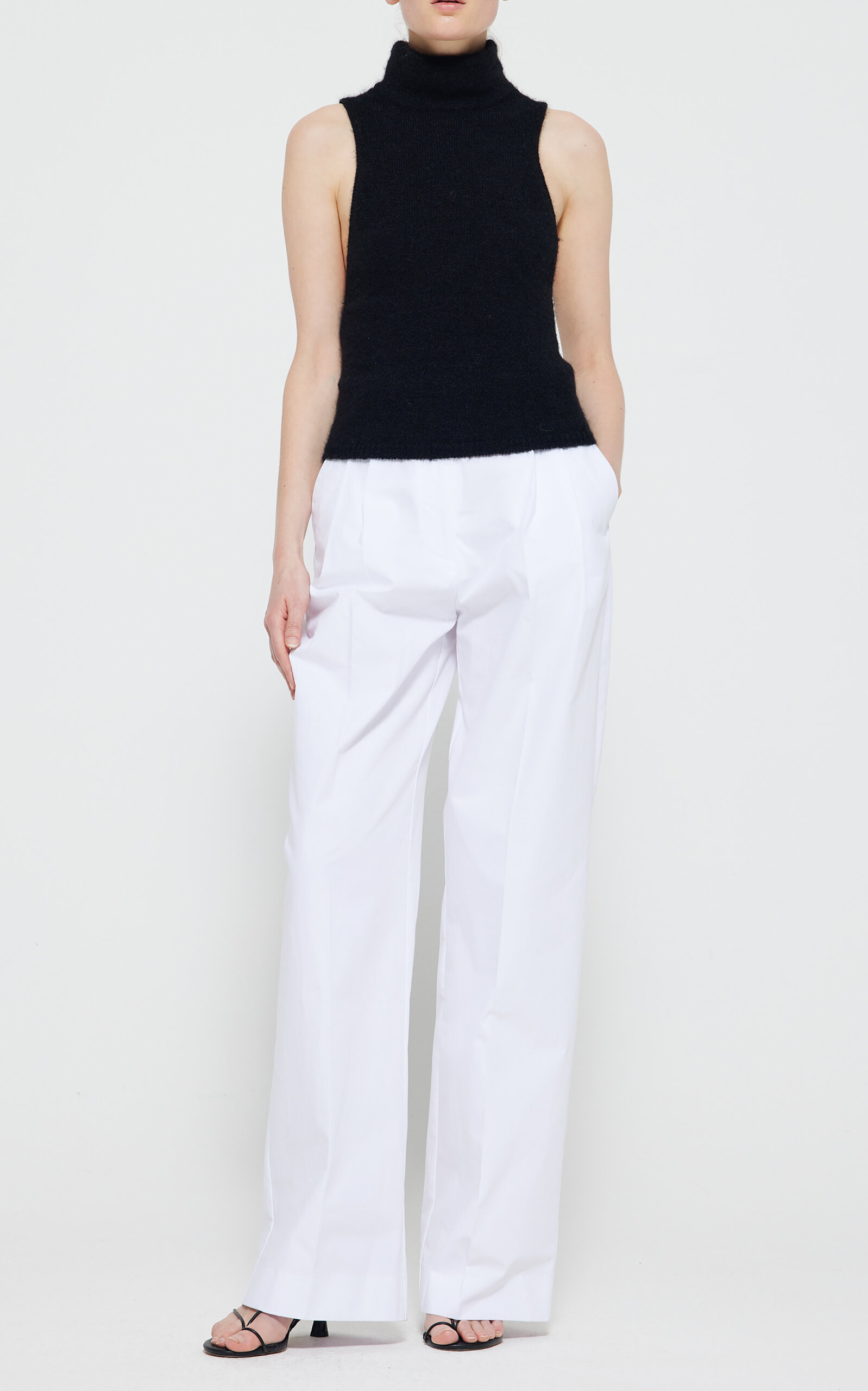 Rohe Women's Open Back Mohair-blend Knit Top In Black