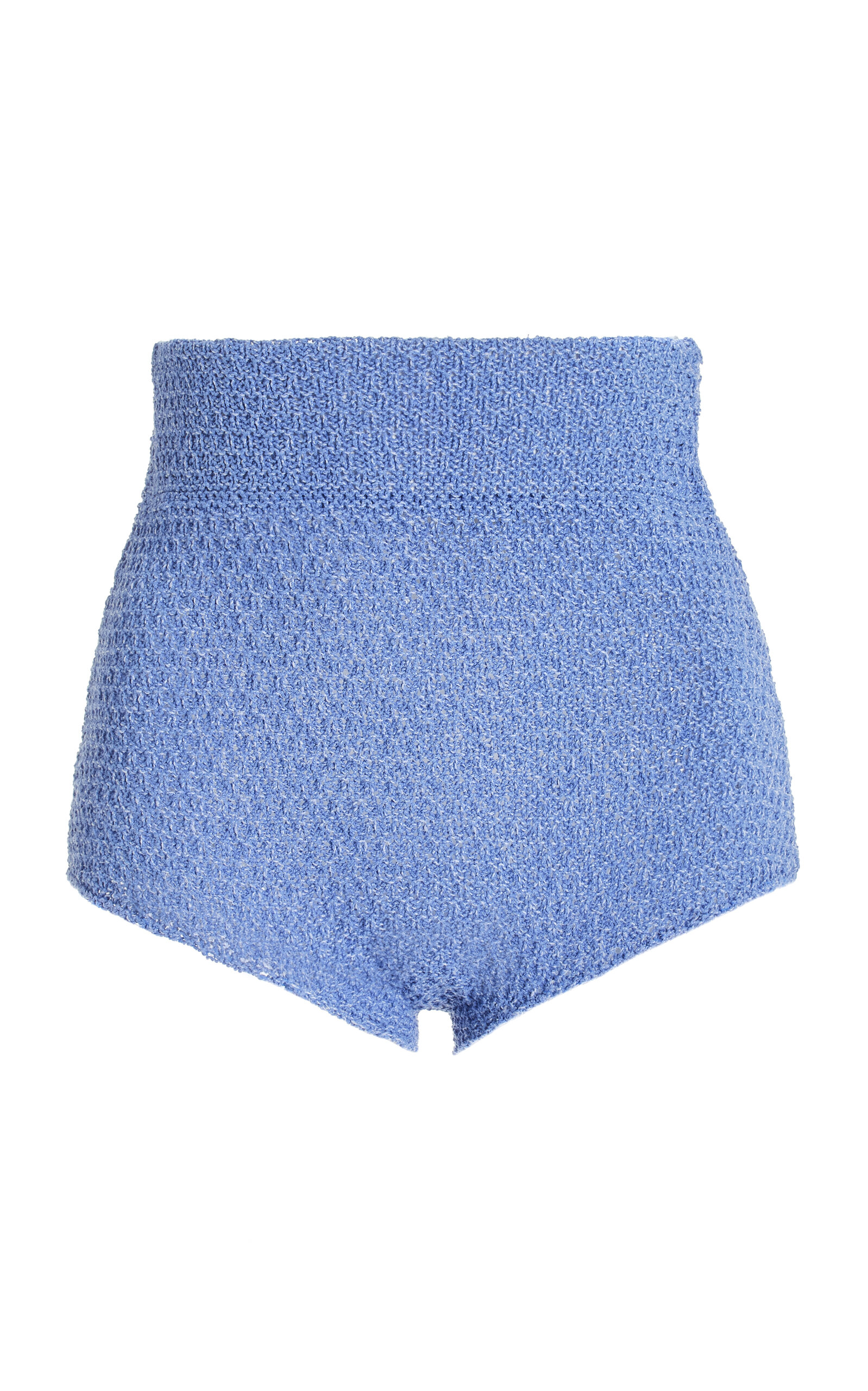 Zulu & Zephyr Knit Cotton-blend Shorts In Blue