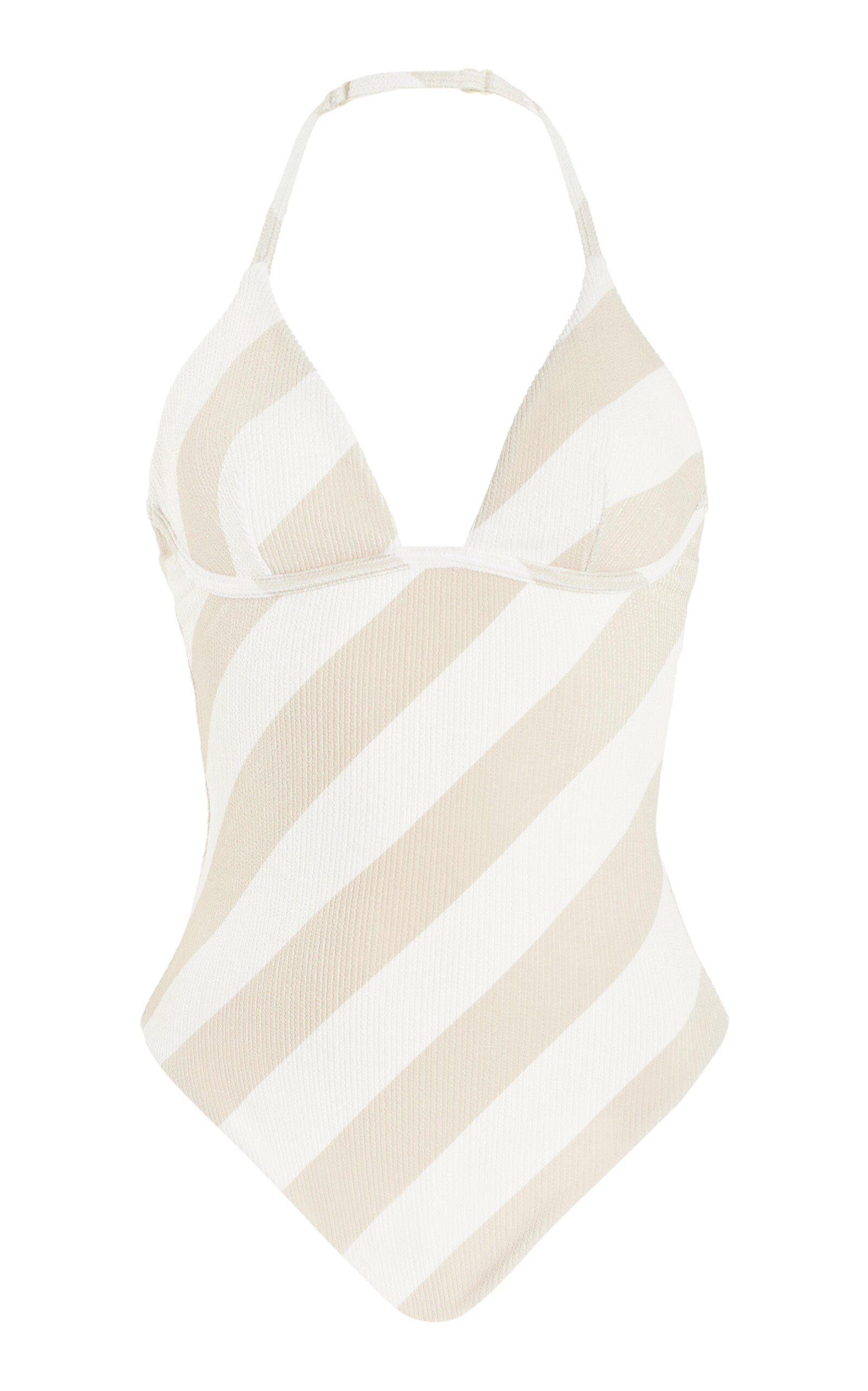 Zulu & Zephyr Textured One-piece Swimsuit In Stripe