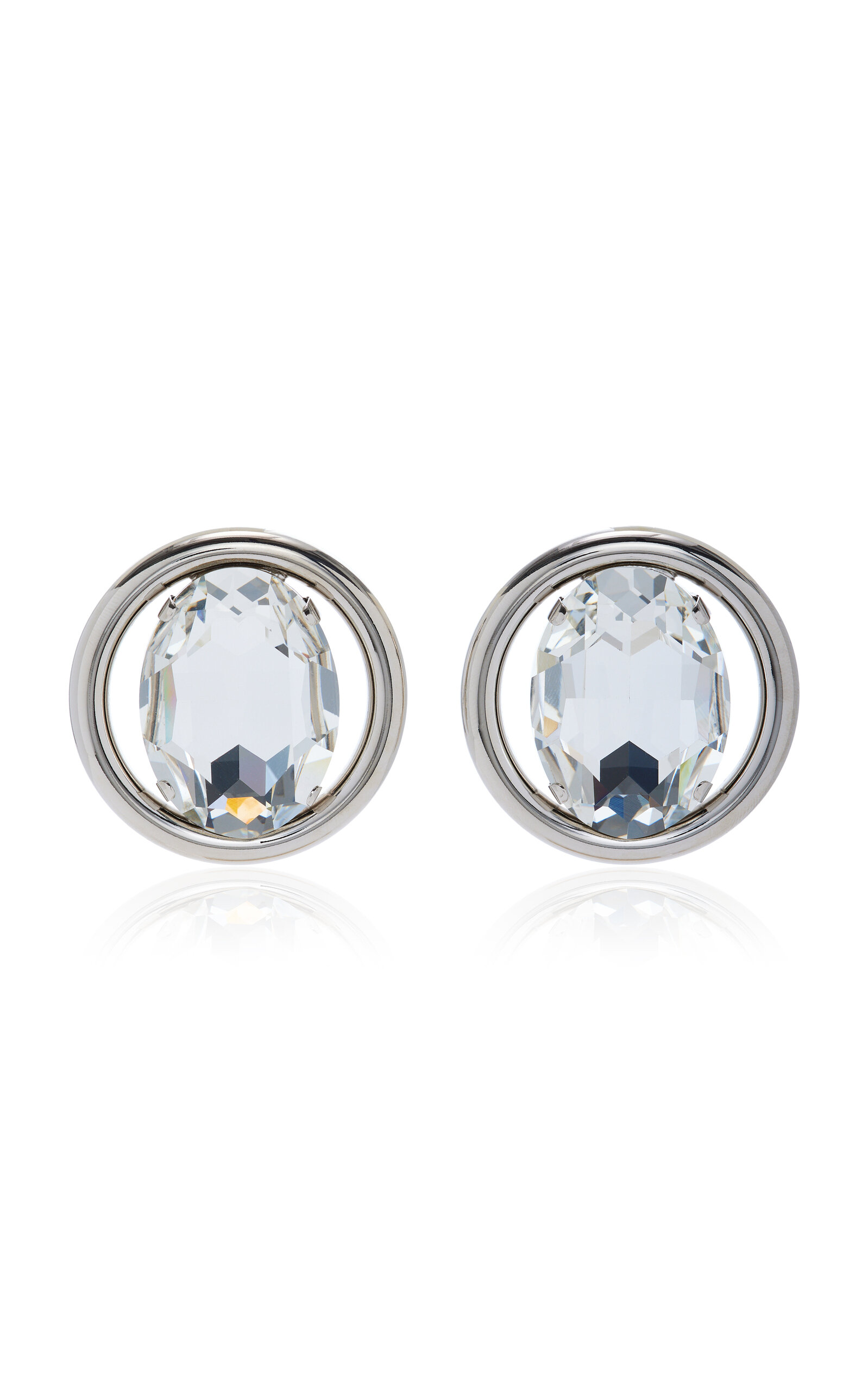 Alessandra Rich Silver-tone Crystal Earrings