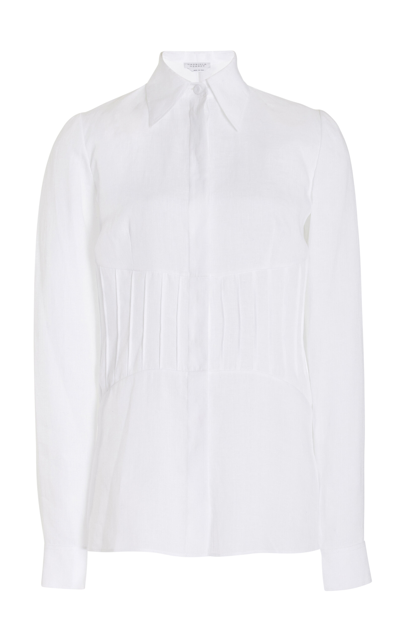 Shop Gabriela Hearst Duff Linen Top In White