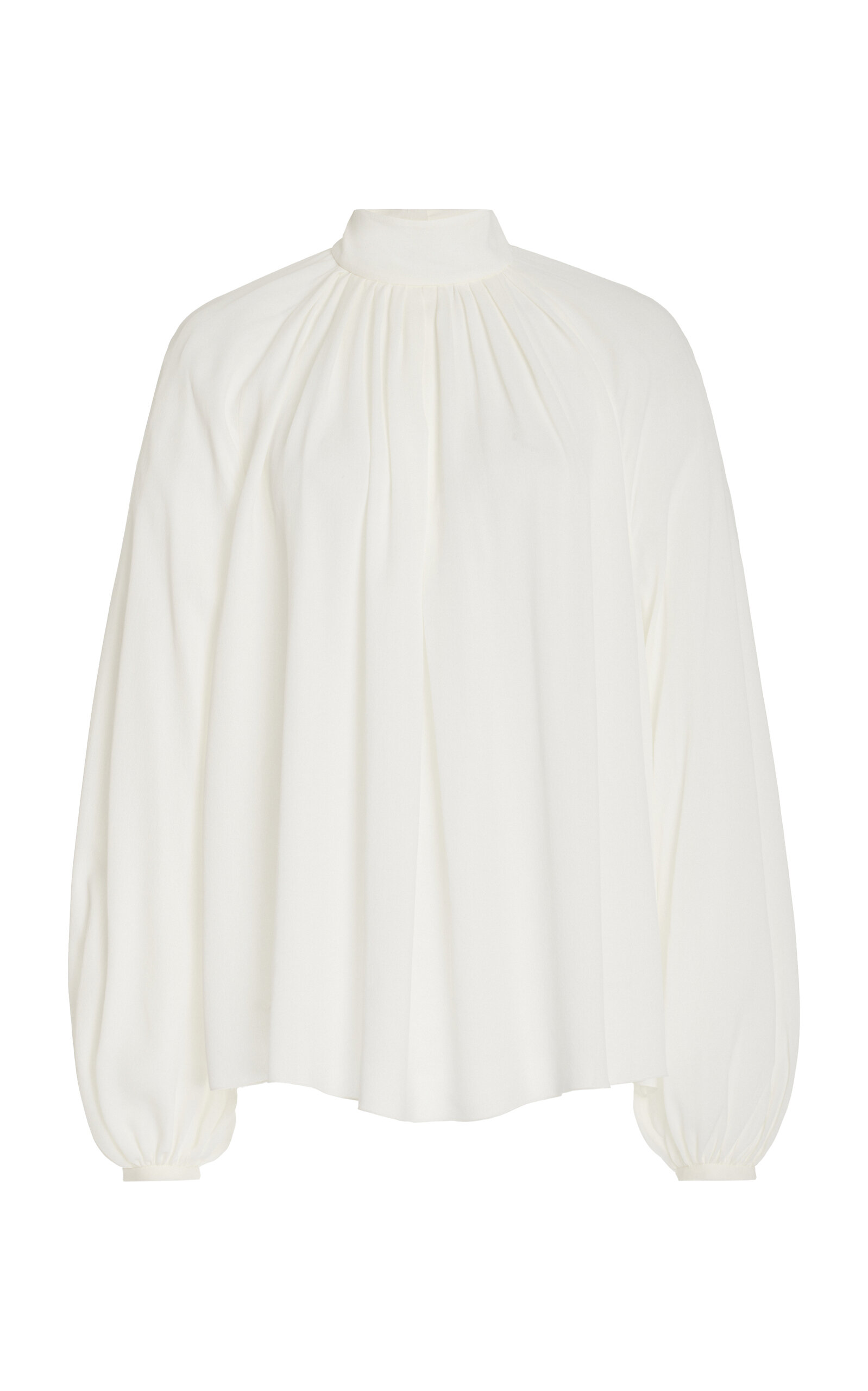 Gabriela Hearst Women's Kiian Pleated Silk Top In Ivory