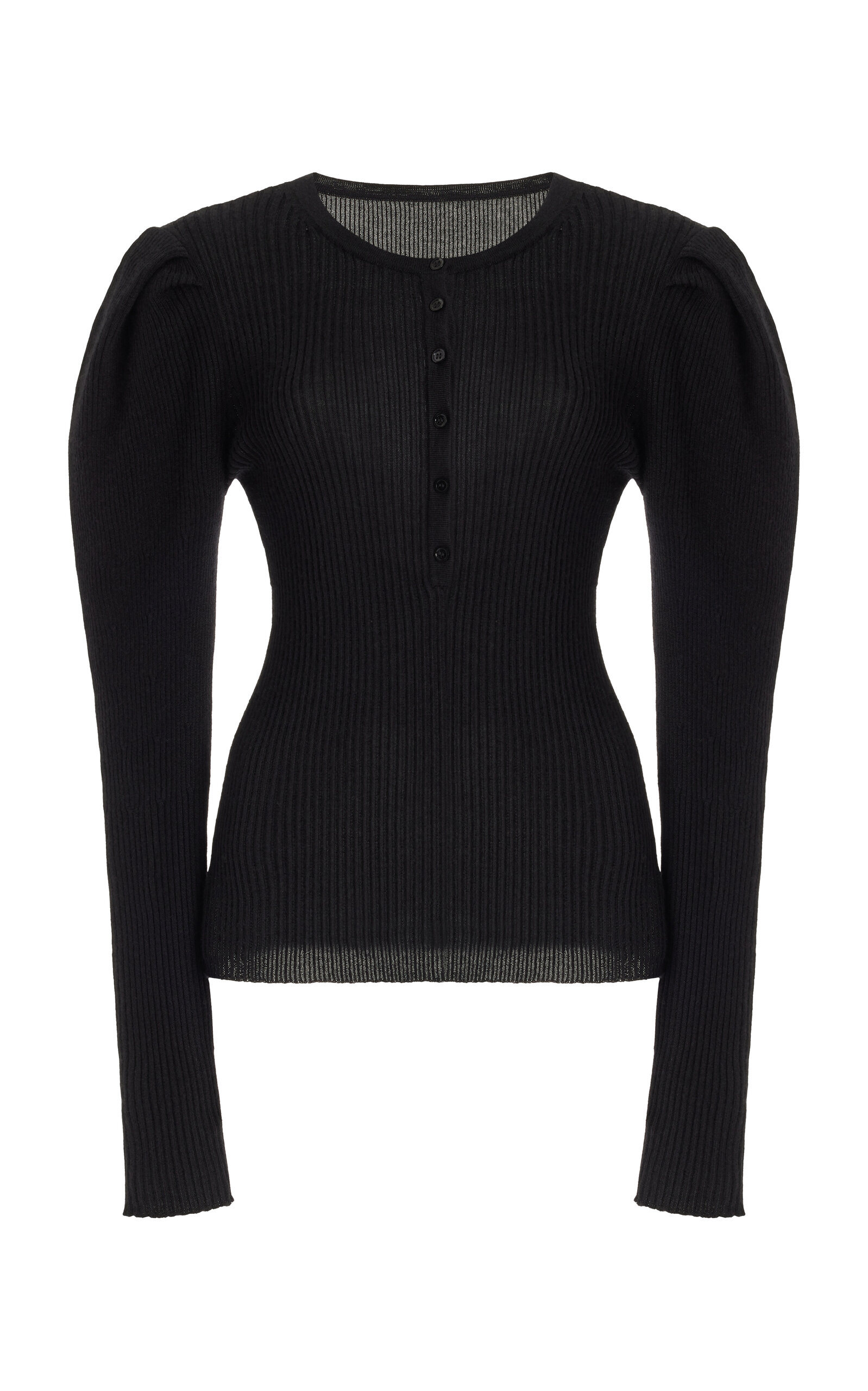 Gabriela Hearst Browning Cashmere Ribbed Top In Black
