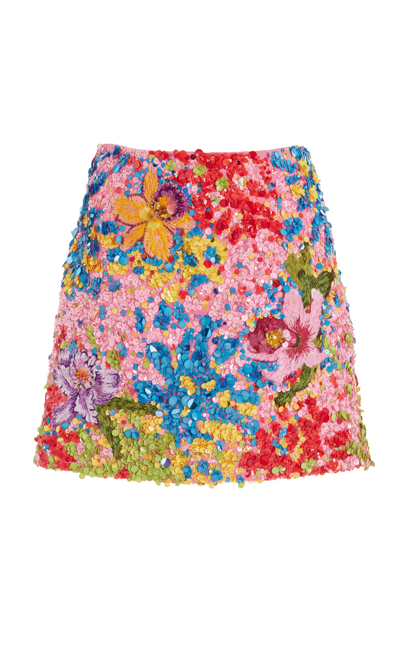 Carolina Herrera Embellished Mini Skirt In Multi