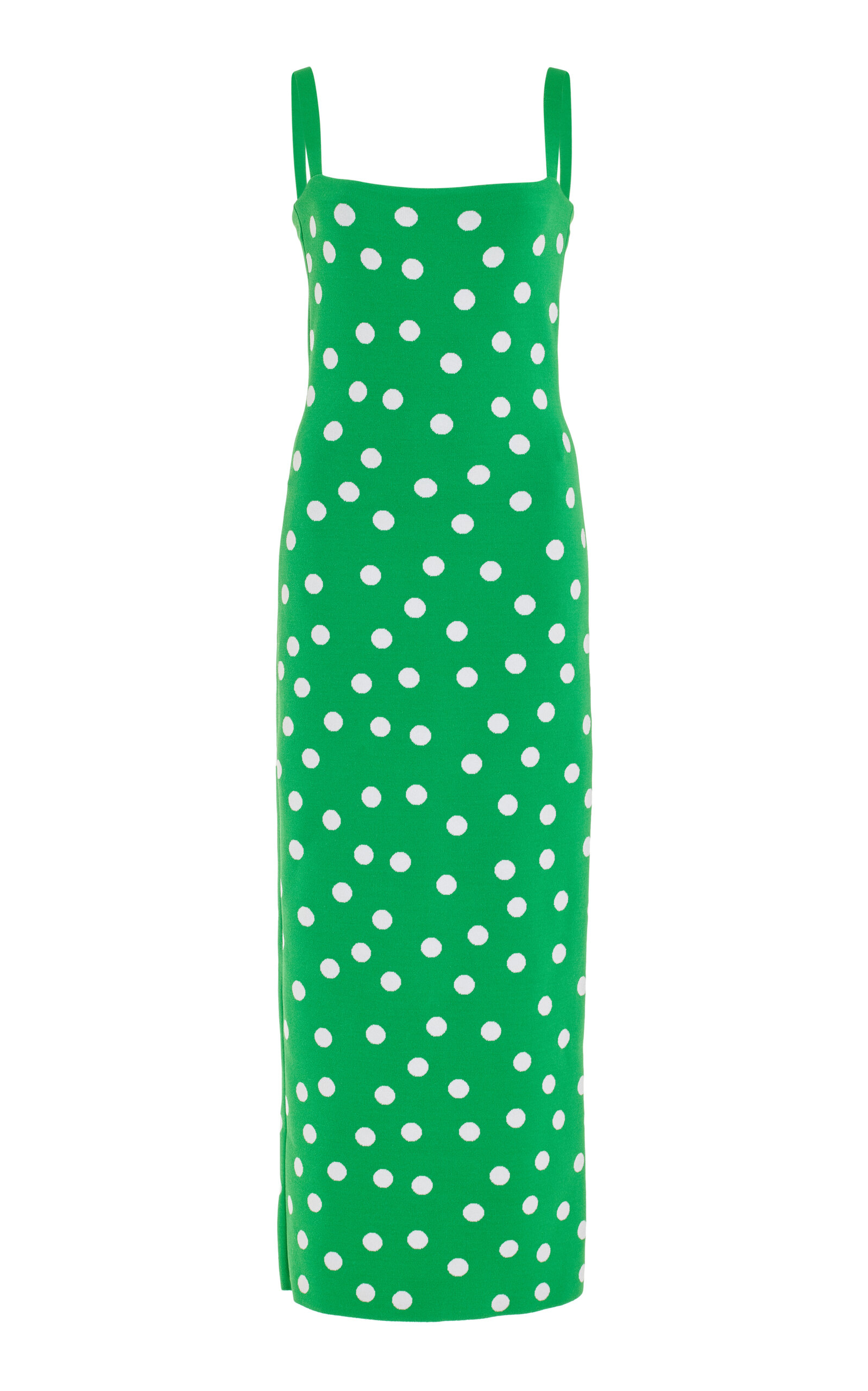 CAROLINA HERRERA POLKA-DOT MIDI DRESS