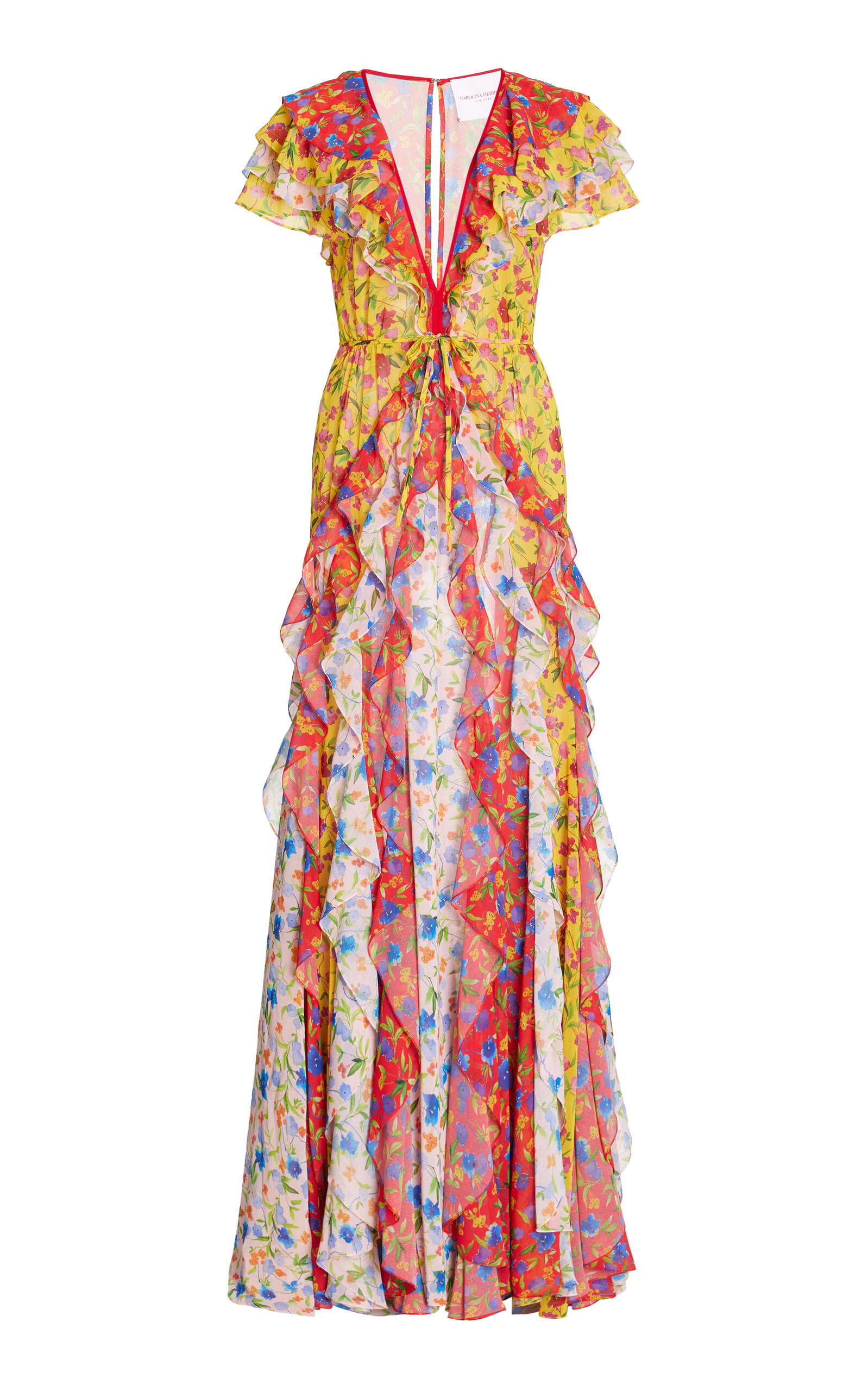 Carolina Herrera - Ruffled Maxi Dress - Floral - US 6 - Moda Operandi