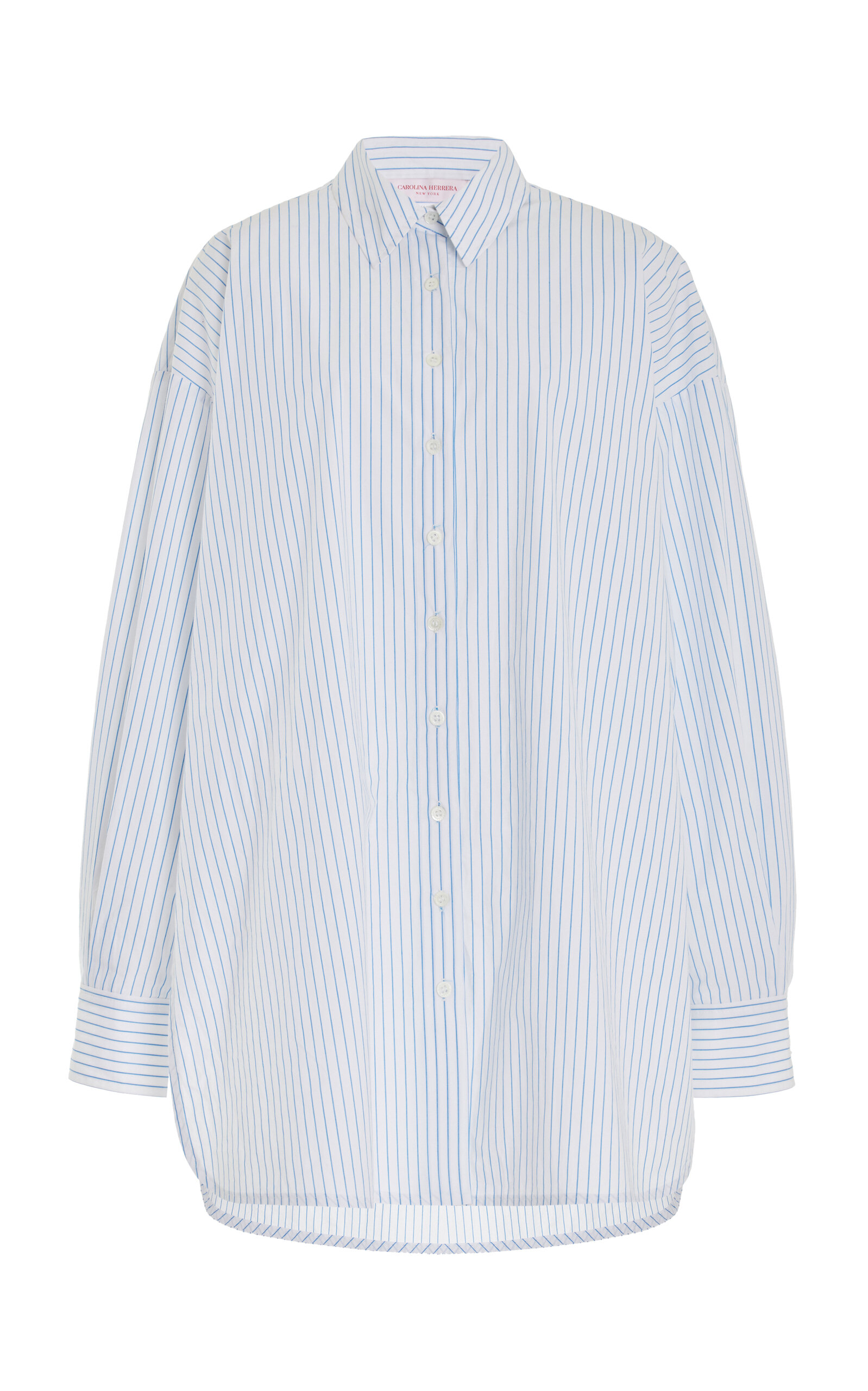 Carolina Herrera Striped Cotton Shirt In White