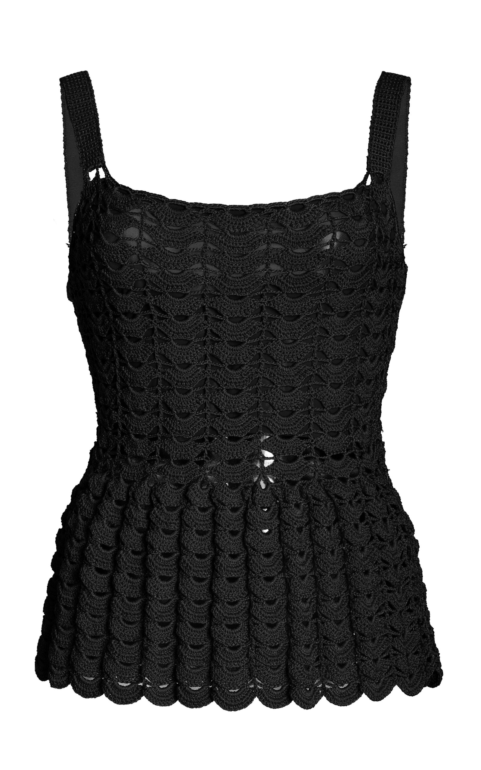 Carolina Herrera Crocheted Tank Top In Black