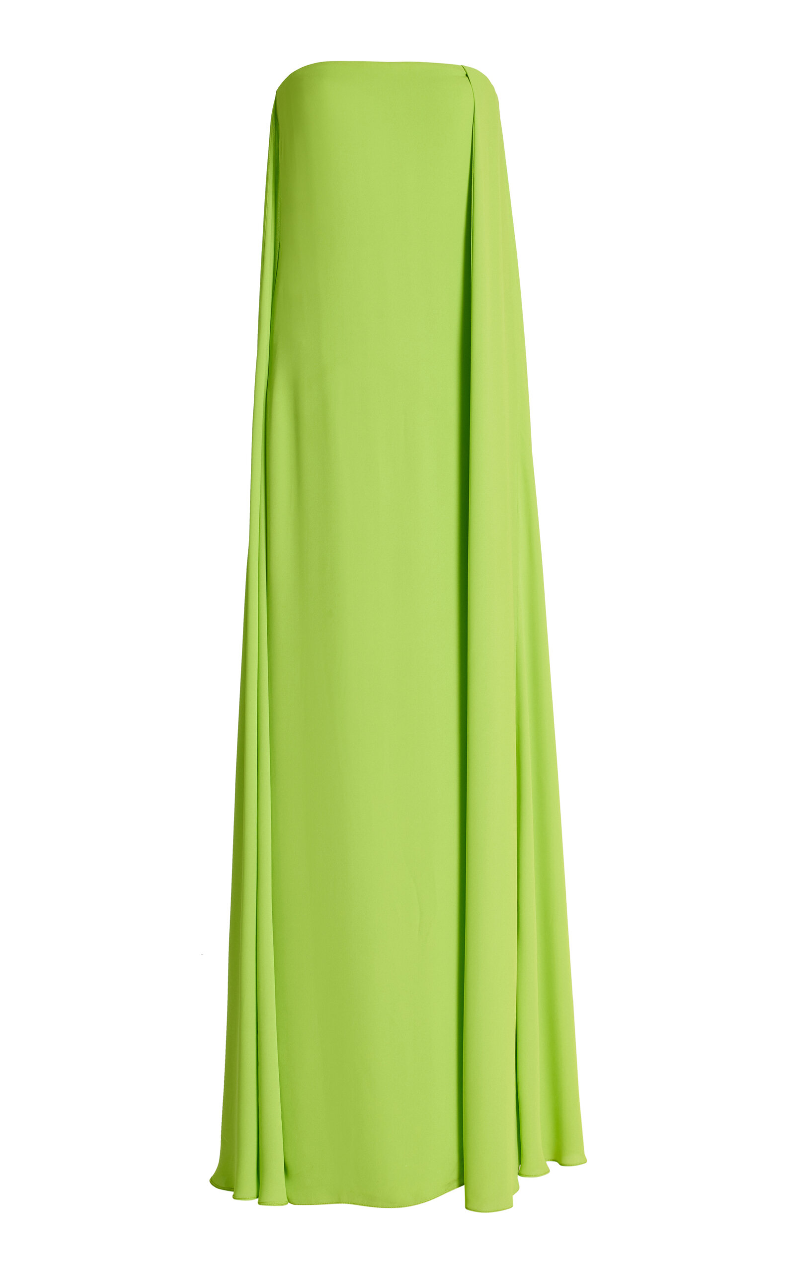 Carolina Herrera Strapless Maxi Dress In Lime Green