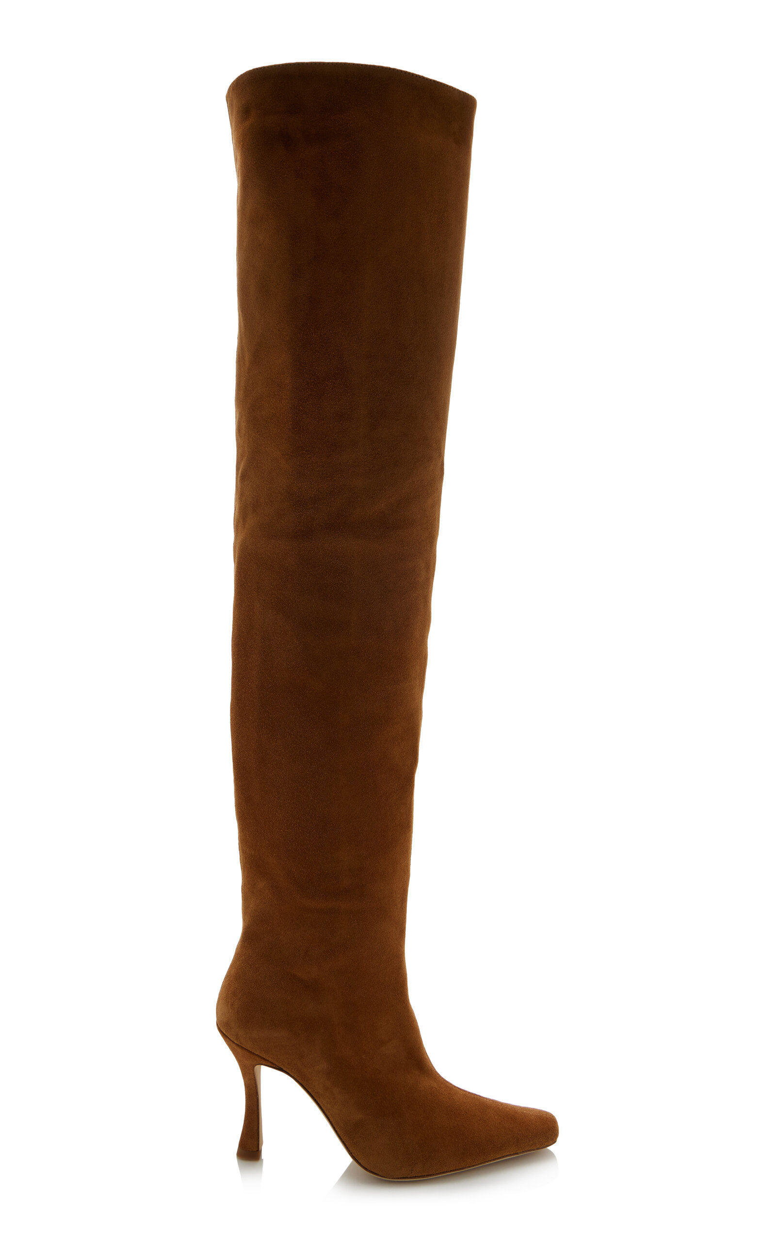 Staud Cami Suede Over-the-knee Boots In Tan