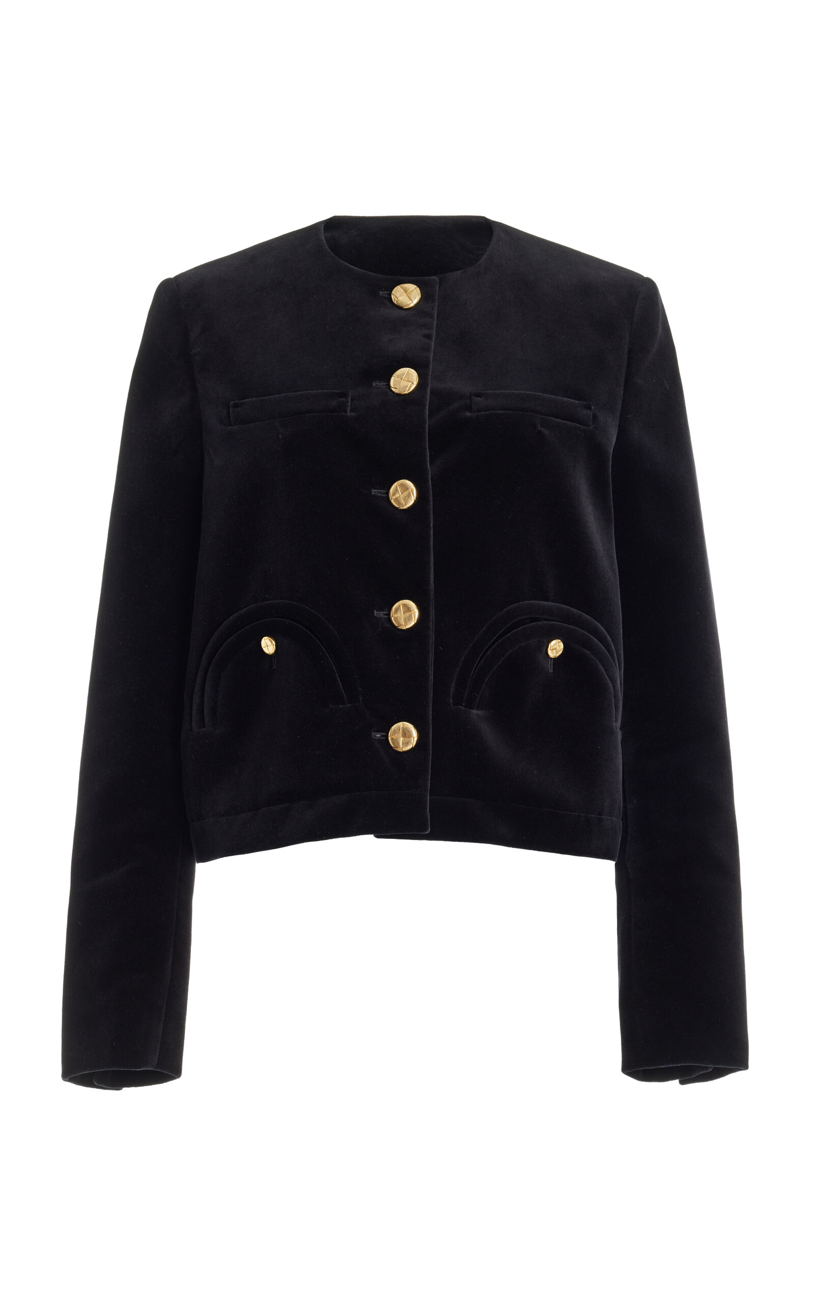 Blazé Milano Jealousy Cropped Cotton Bolero Jacket In Black