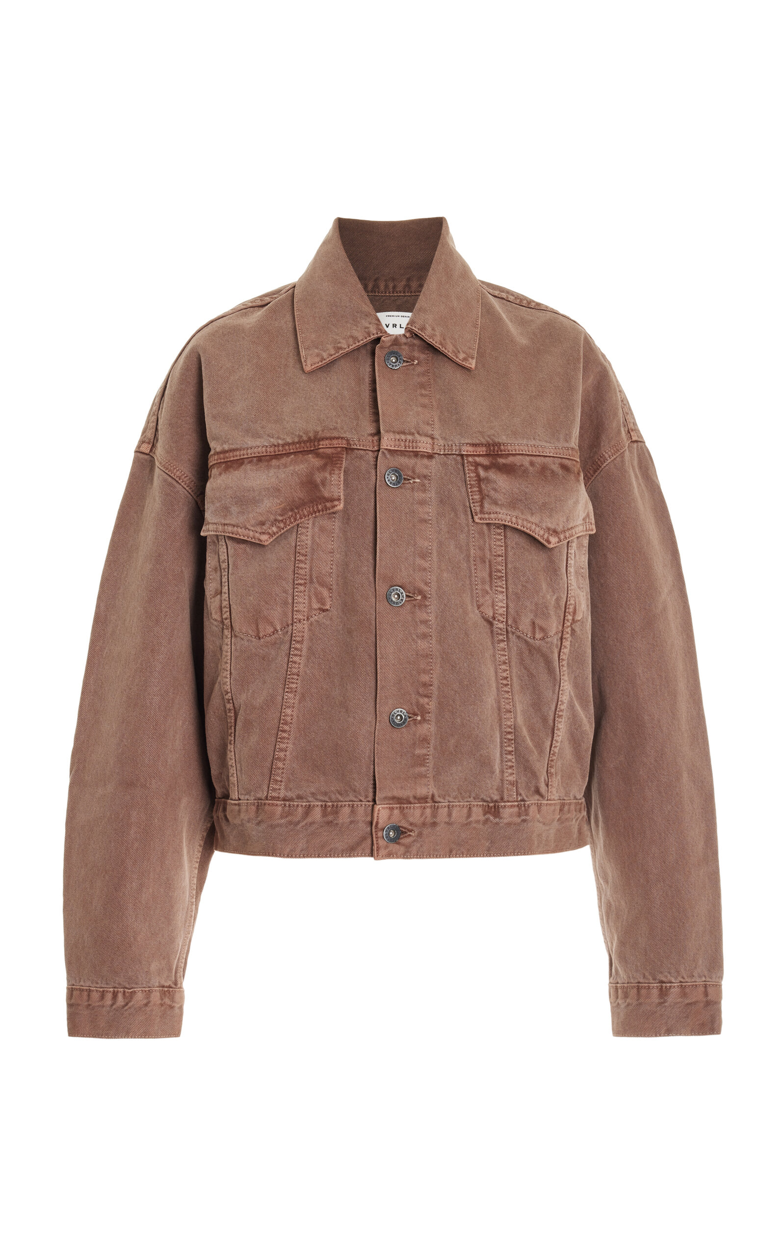 Shop Slvrlake Detroit Denim Jacket In Brown