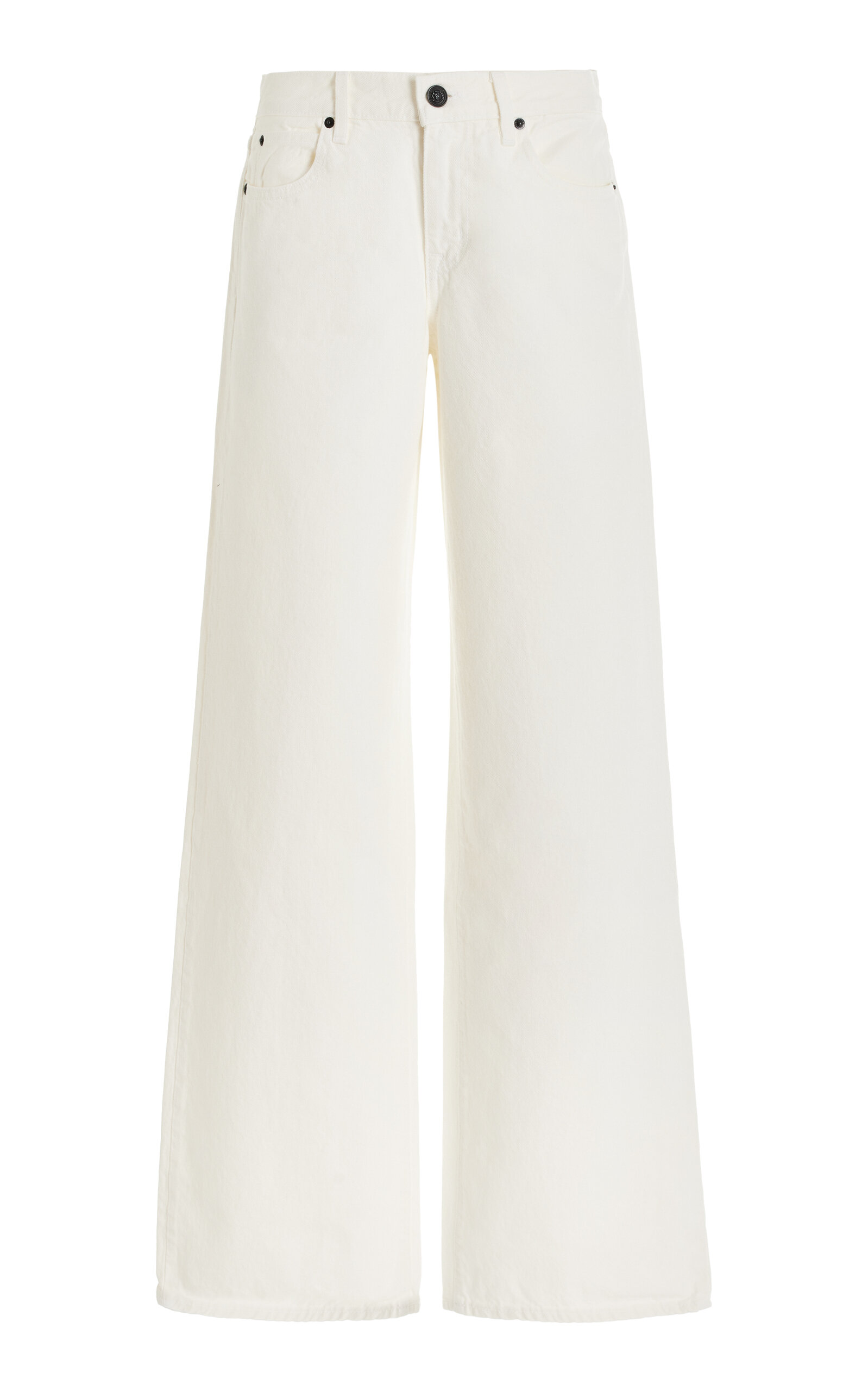 Slvrlake Mica Mid-rise Wide-leg Jeans In White