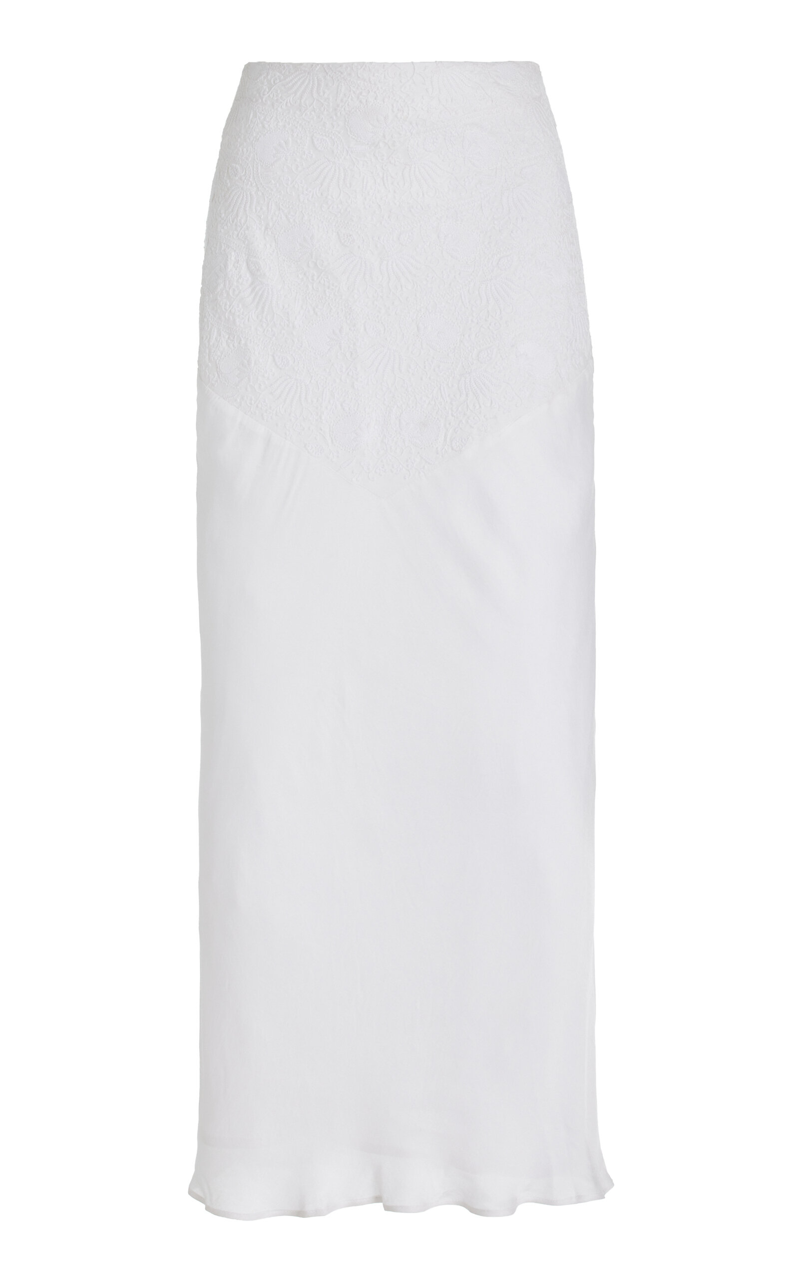 All That Remains Raya Embroidered-Satin Skirt