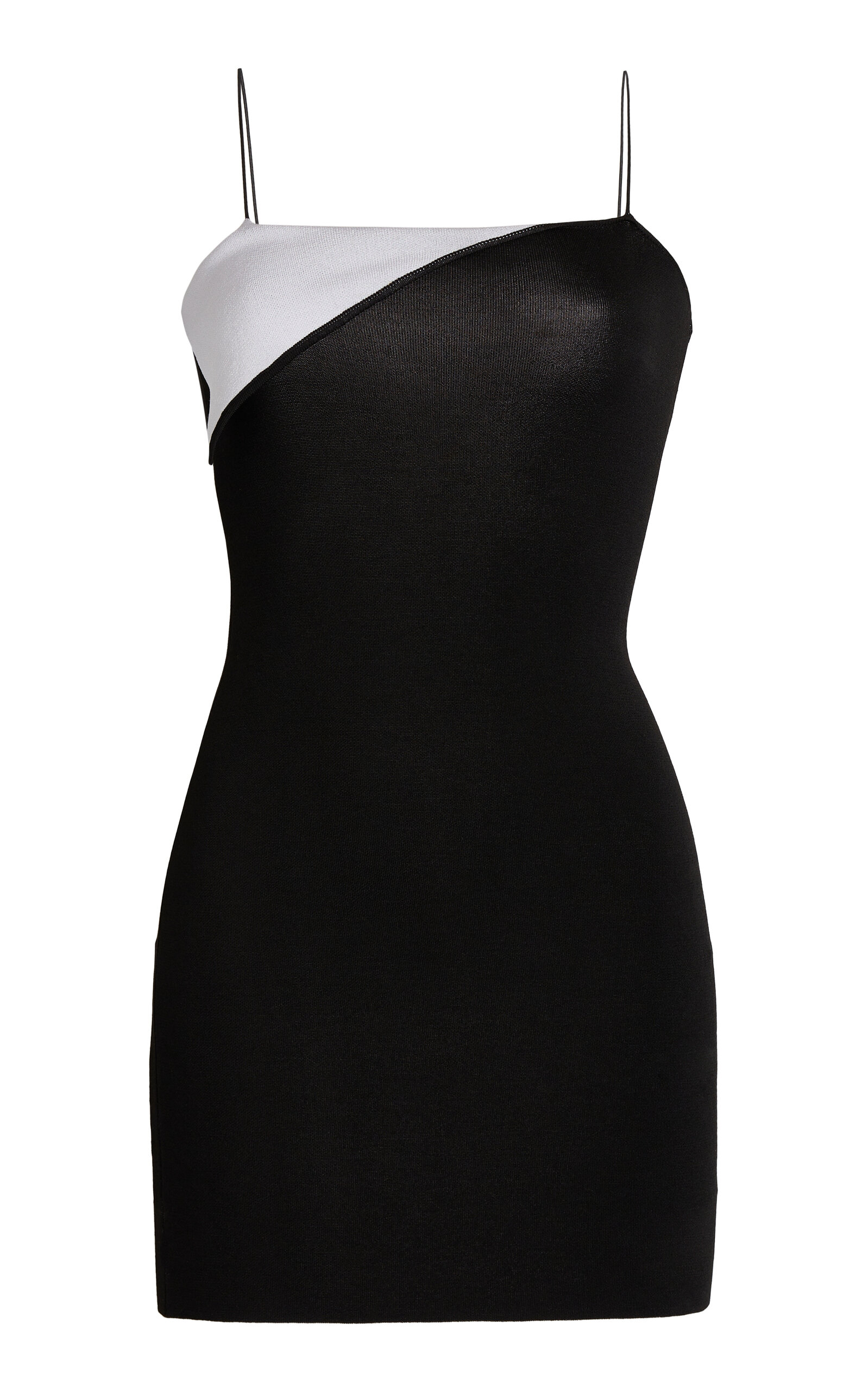 Shop Jacquemus Aro Asymmetric Fold-over Mini Dress In Black
