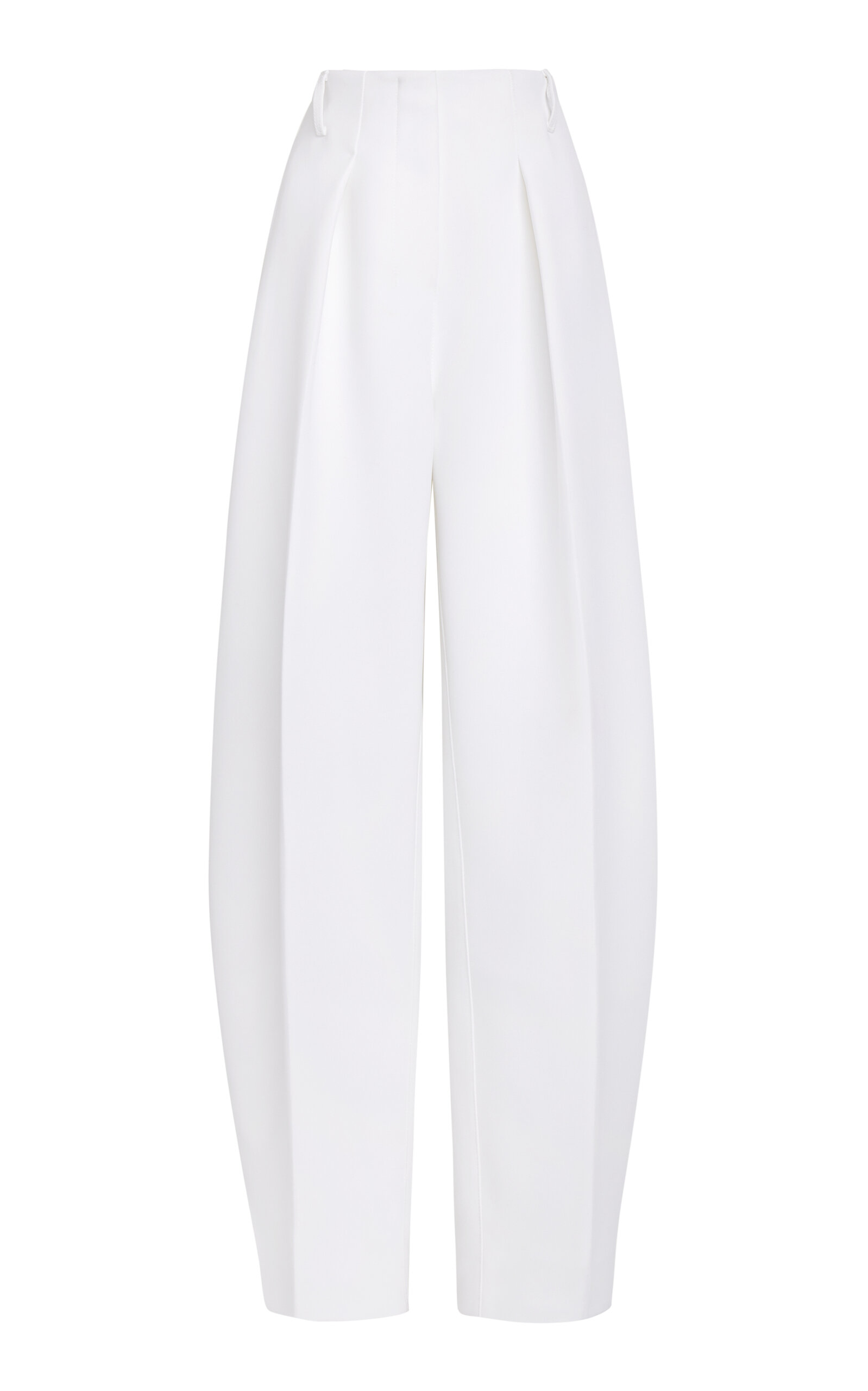 Jacquemus White Les Sculptures 'le Pantalon Ovalo' Trousers In White