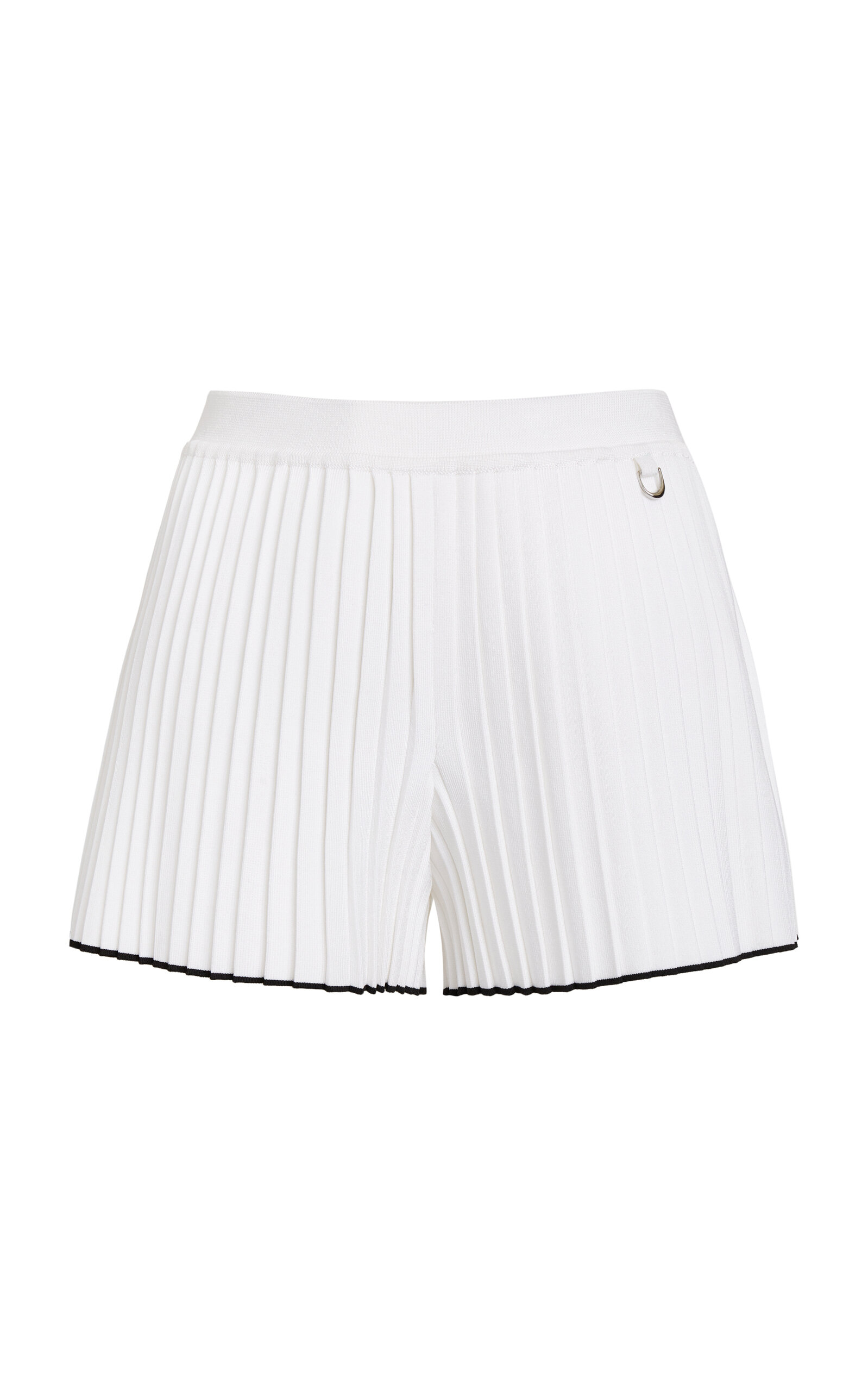 Shop Jacquemus Ribbed-knit Mini Shorts In White