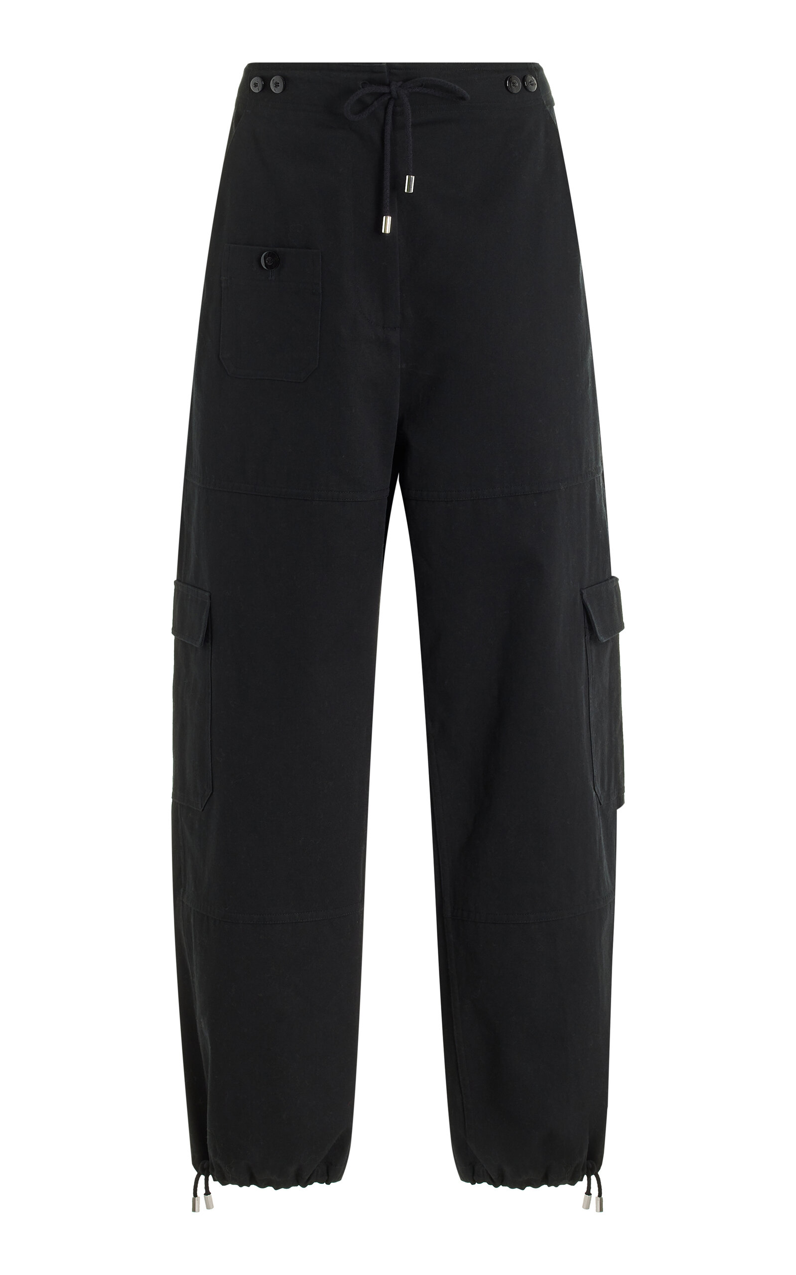 Shop Totême Cotton Cargo Pants In Black