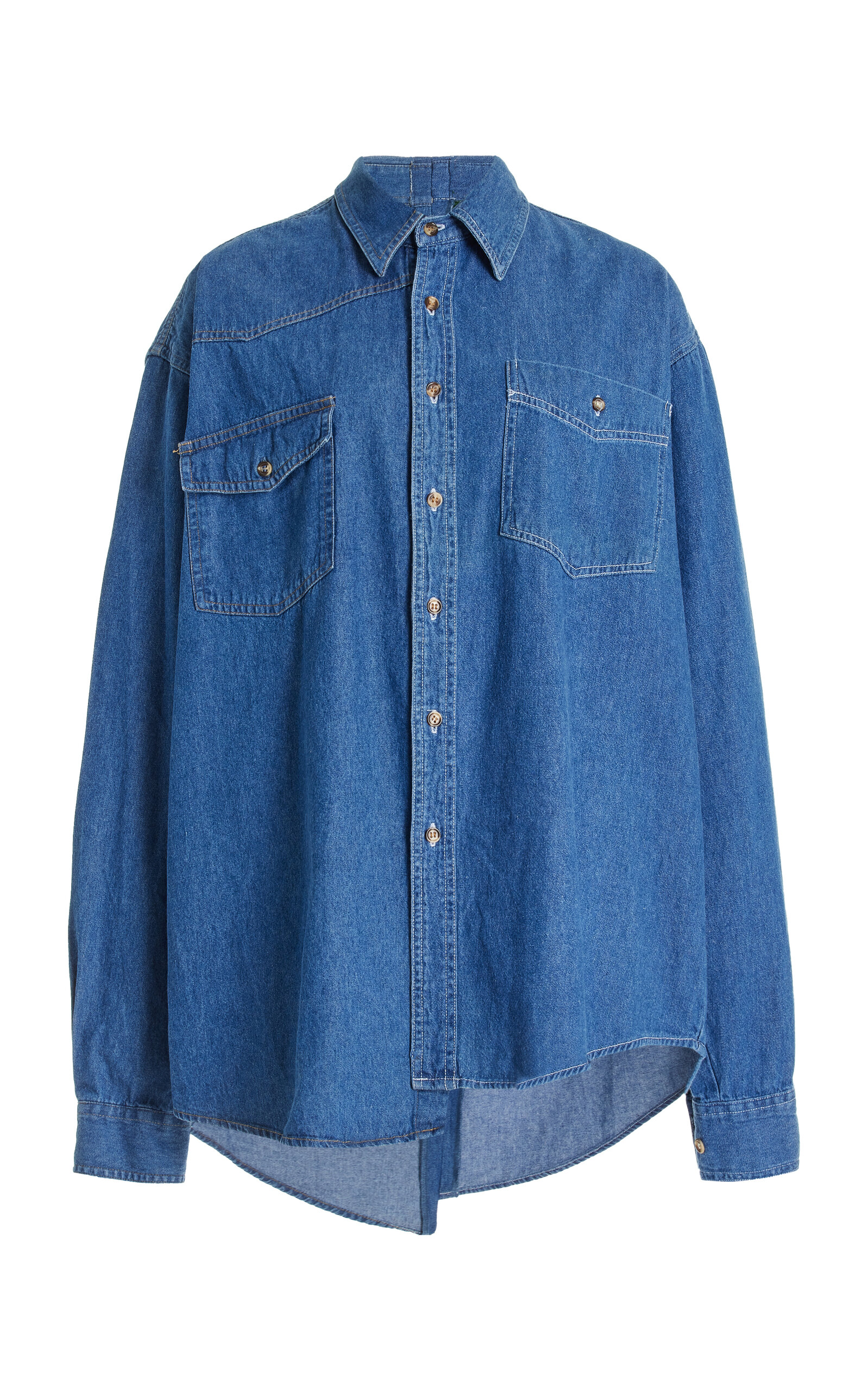 E.L.V. Denim Classic Denim Shirt - Women's Clothing