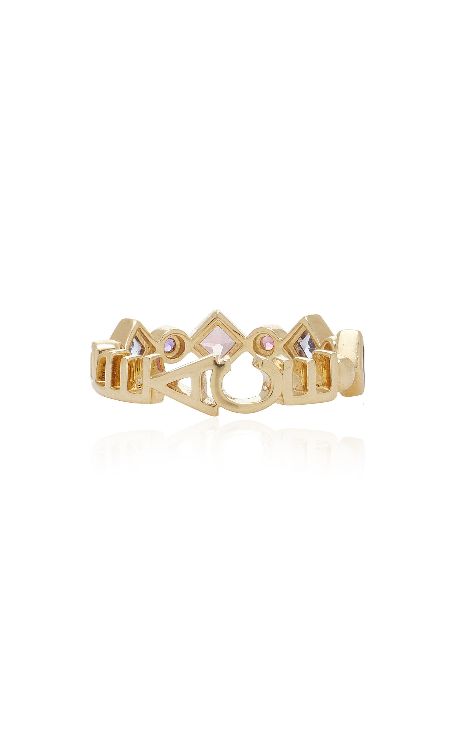 Eden Presley Tattoo Candy 14k Yellow Gold Ring In Pink