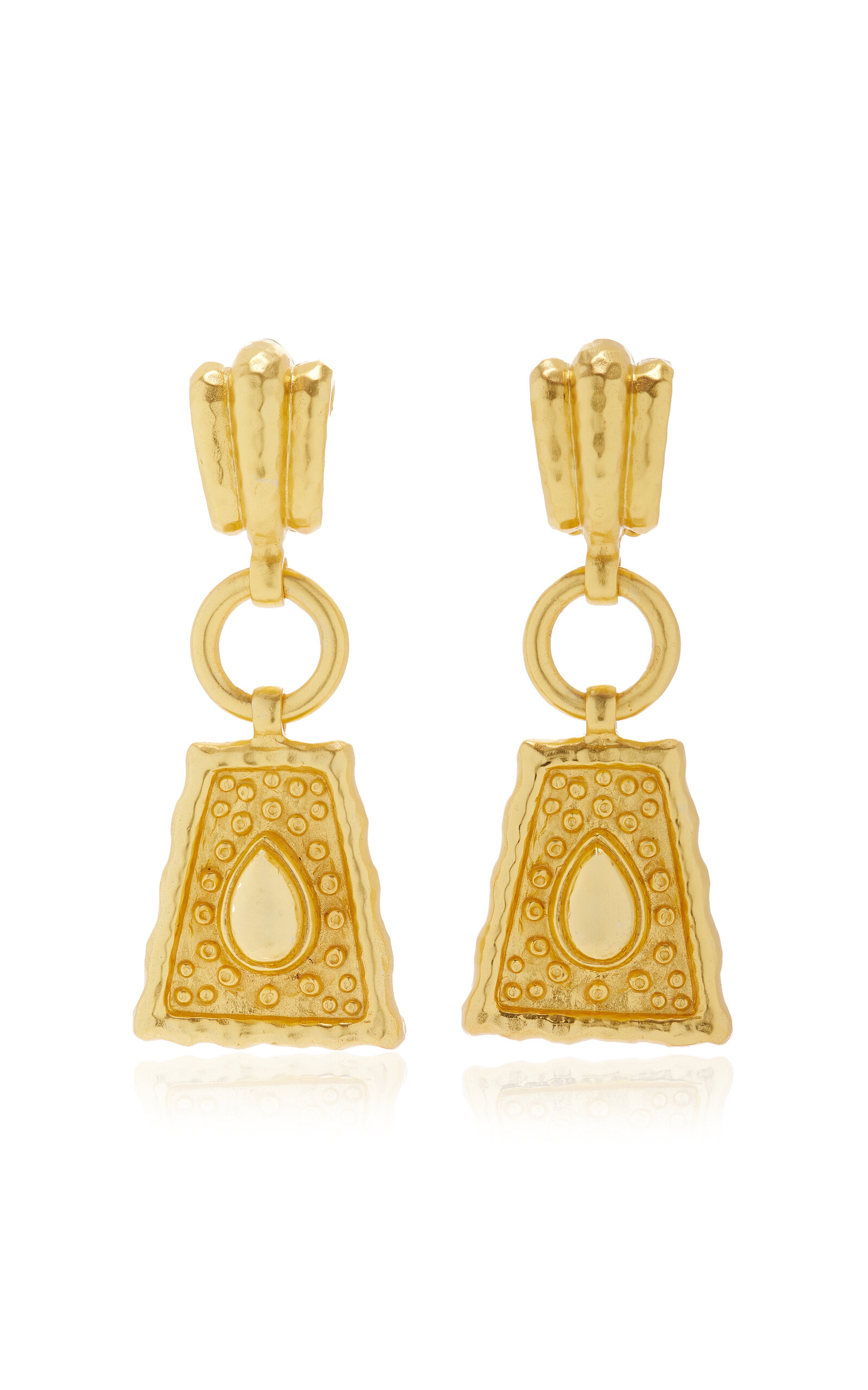 Mayan 24K Gold-Plated Earrings