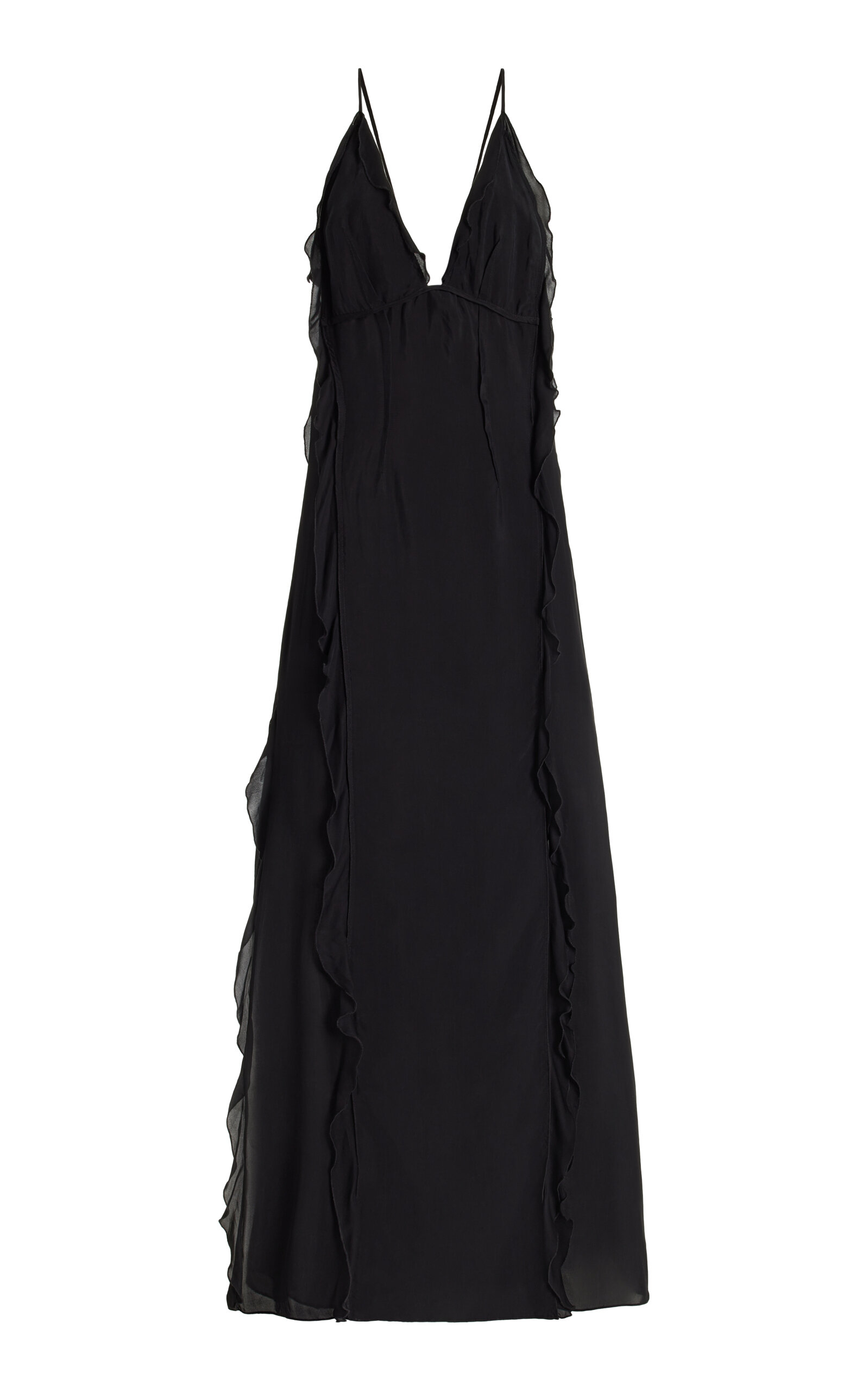 Simkhai Inaya Halter Cover Up Maxi Dress In Black